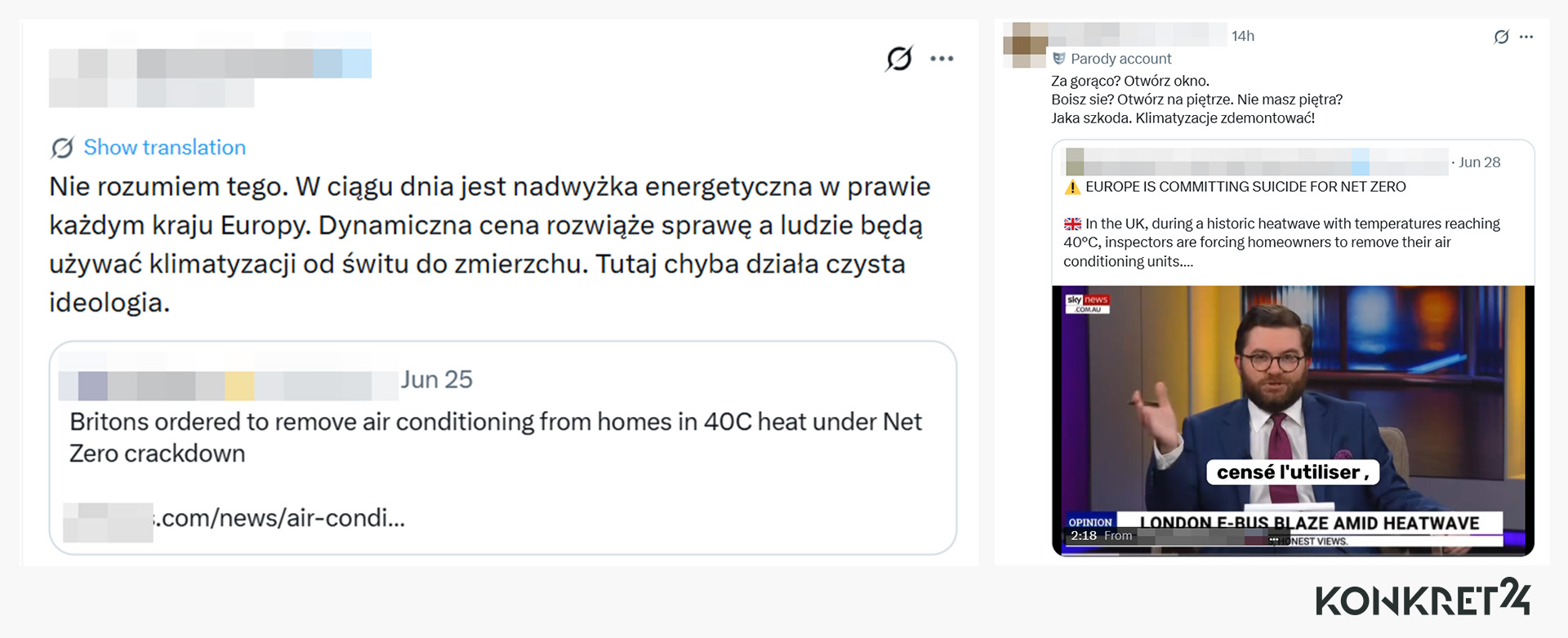 Polscy internauci rozpowszechniają przekaz o zakazie klimatyzatorów w Polsce