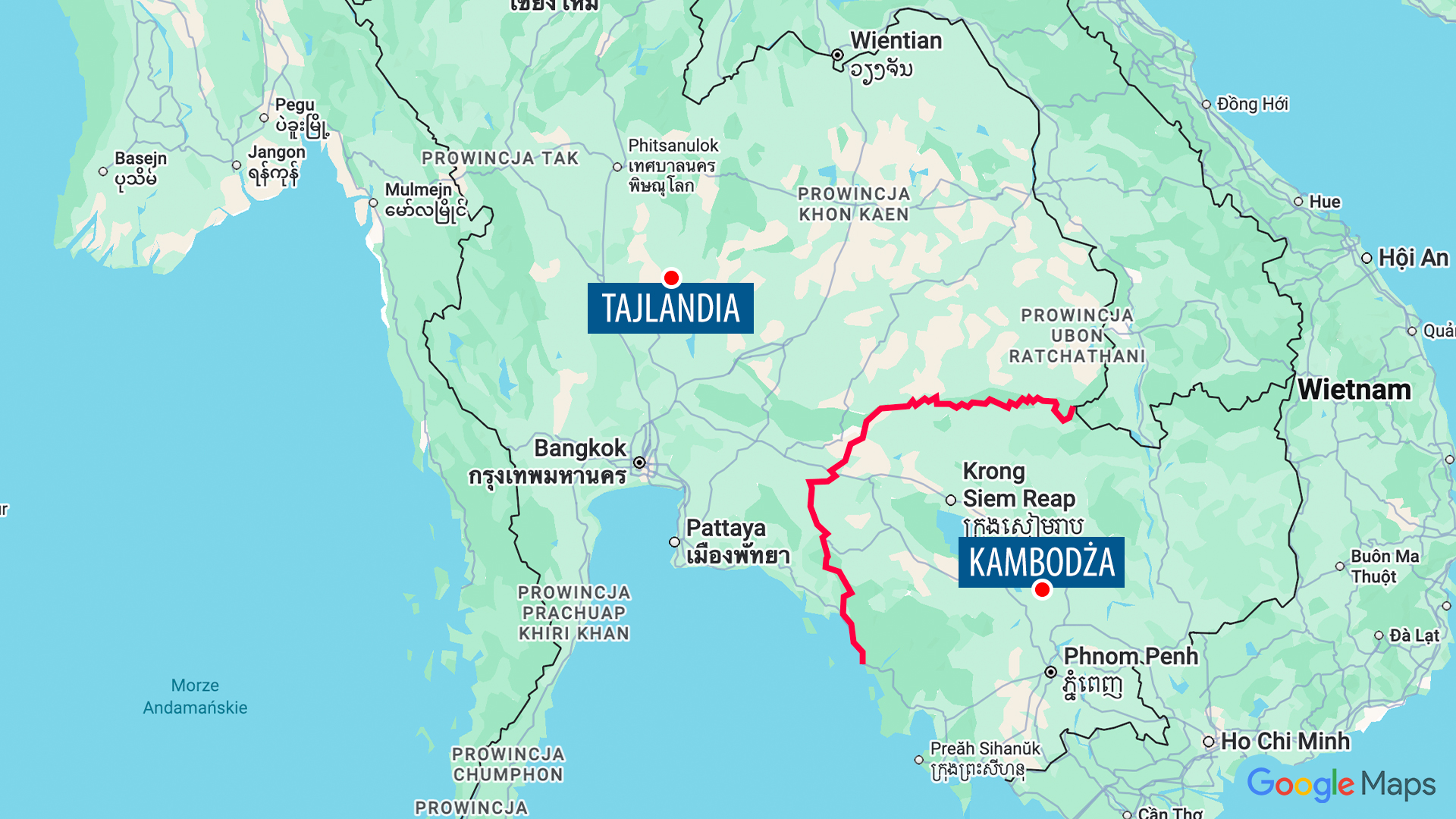 Granica Tajlandii z Kambodżą 