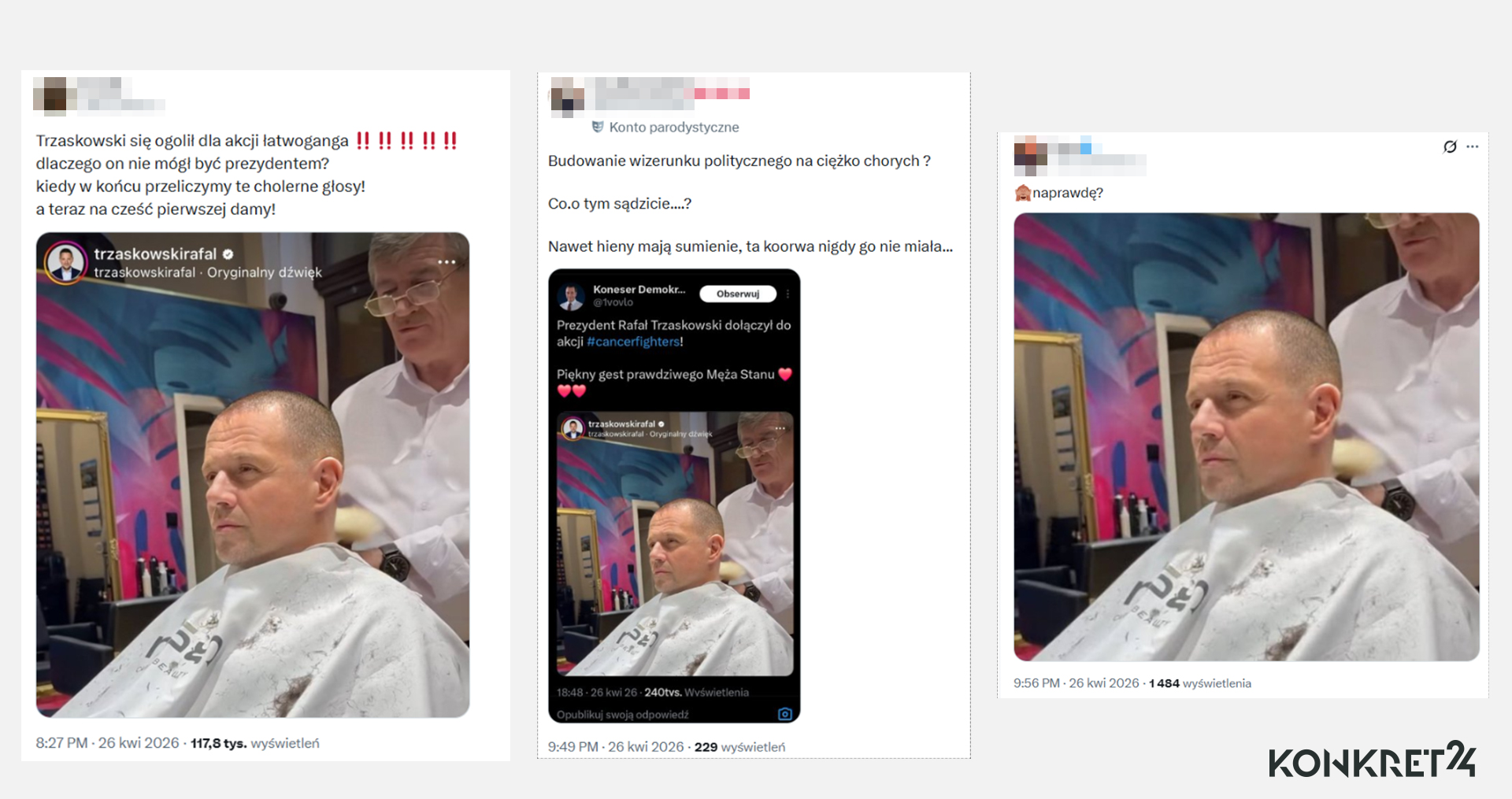 Sfałszowane zdjęcie Trzaskowskiego krążyło w sieci, generując setki tysięcy wyświetleń