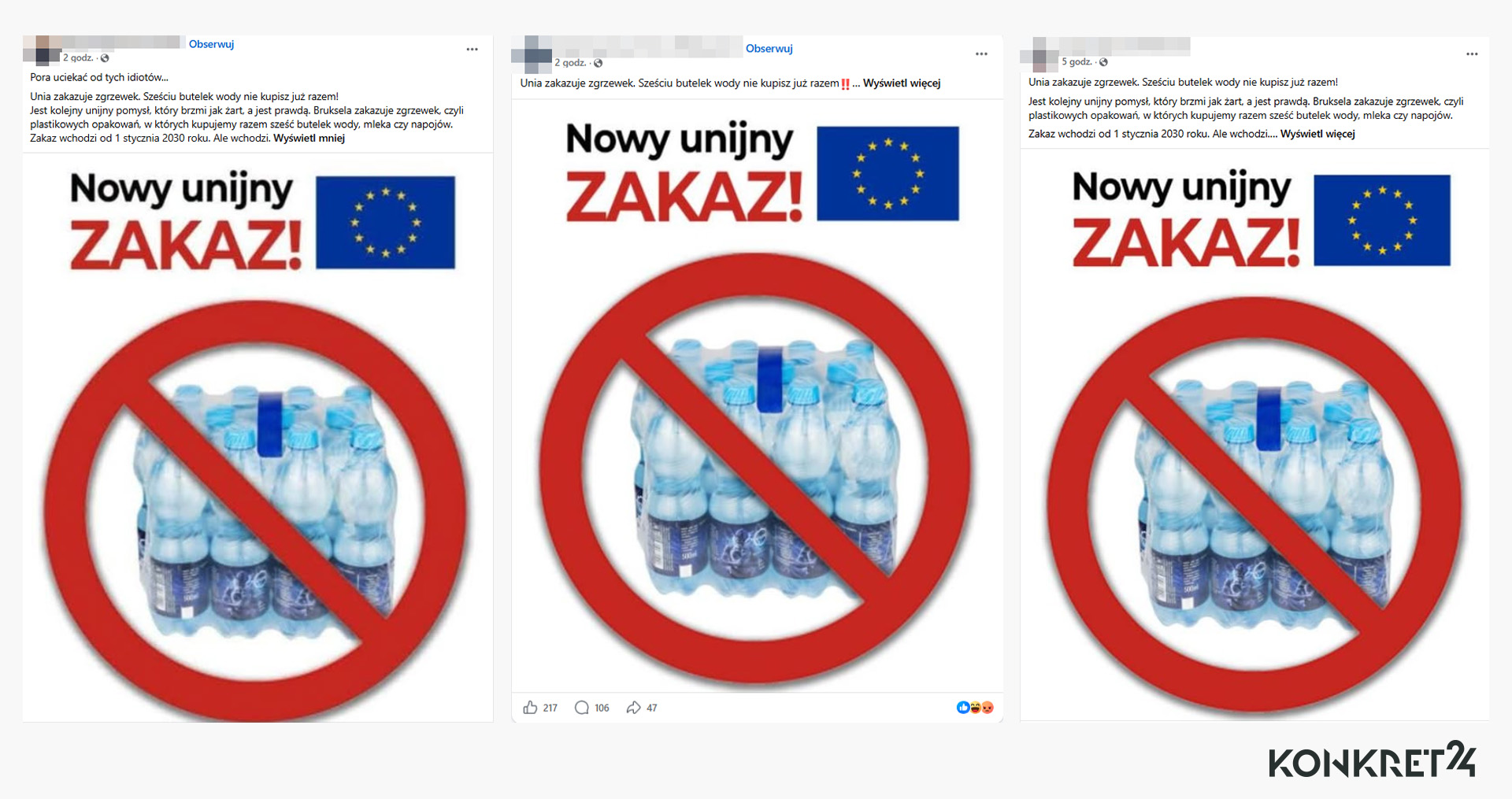 Internauci o rzekomym zakazie informowali także na Facebooku