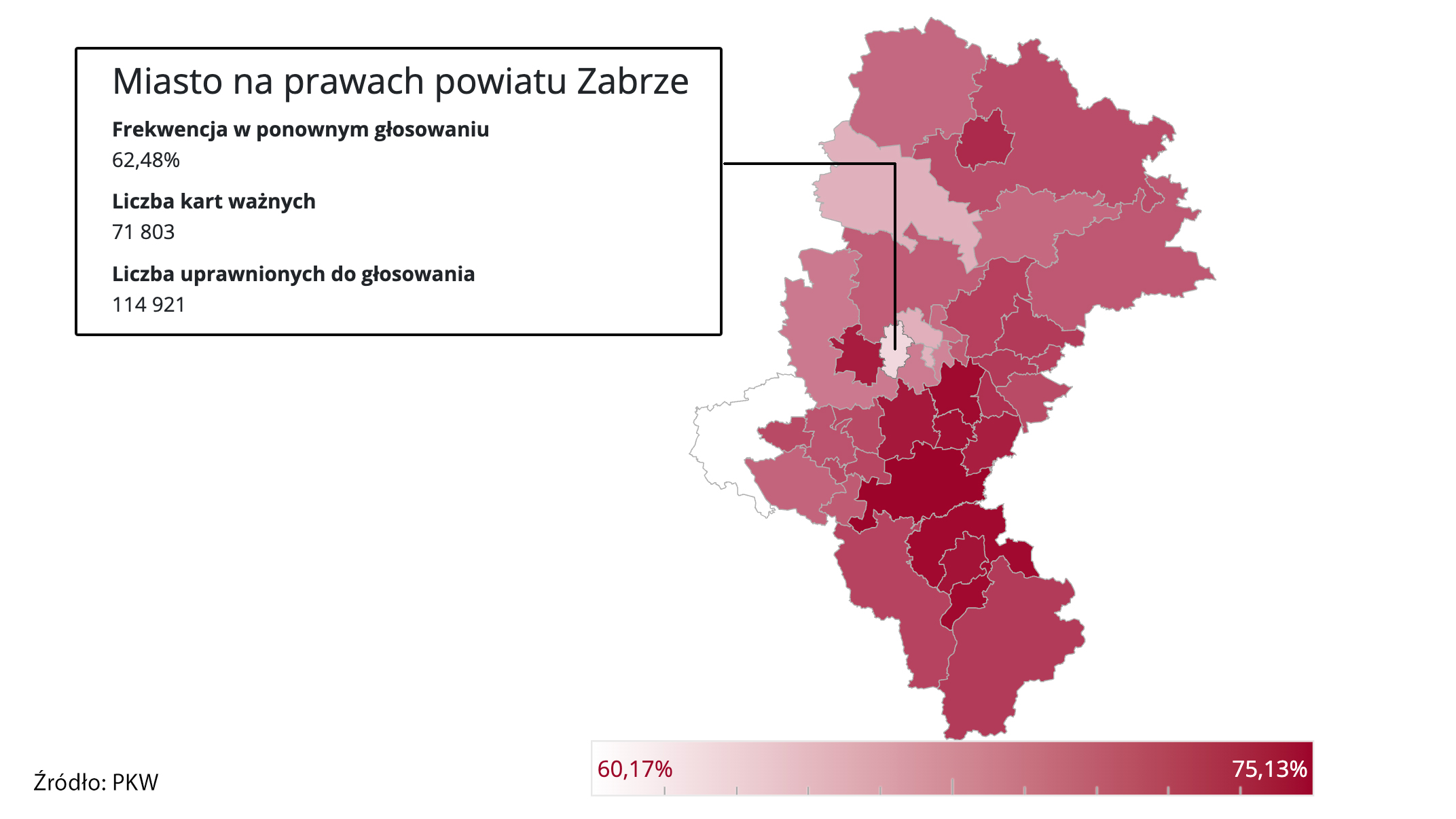 Frekwencja w Zabrzu 1 czerwca 2025 roku