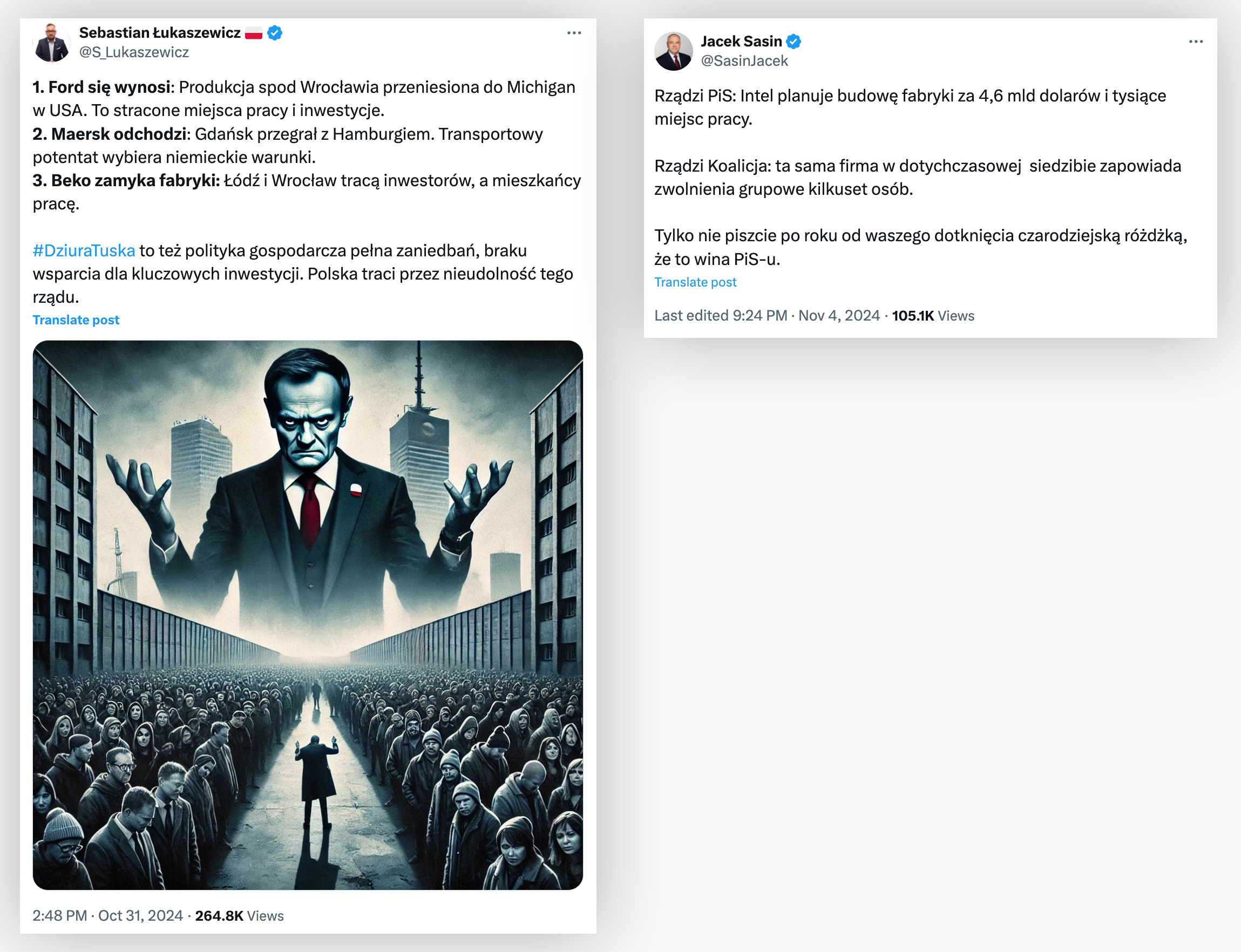 "Polska traci przez nieudolność tego rządu" - twierdzą politycy opozycji, wprowadzając w błąd