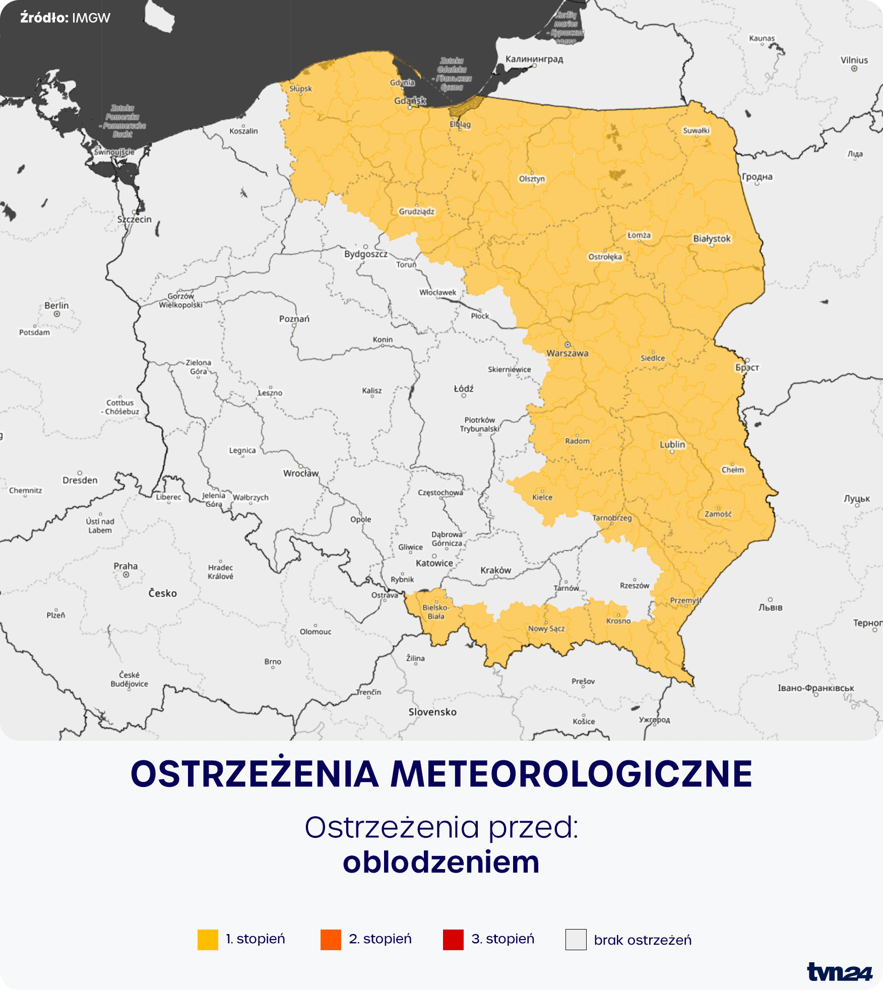 Ostrzeżenia meteorologiczne IMGW