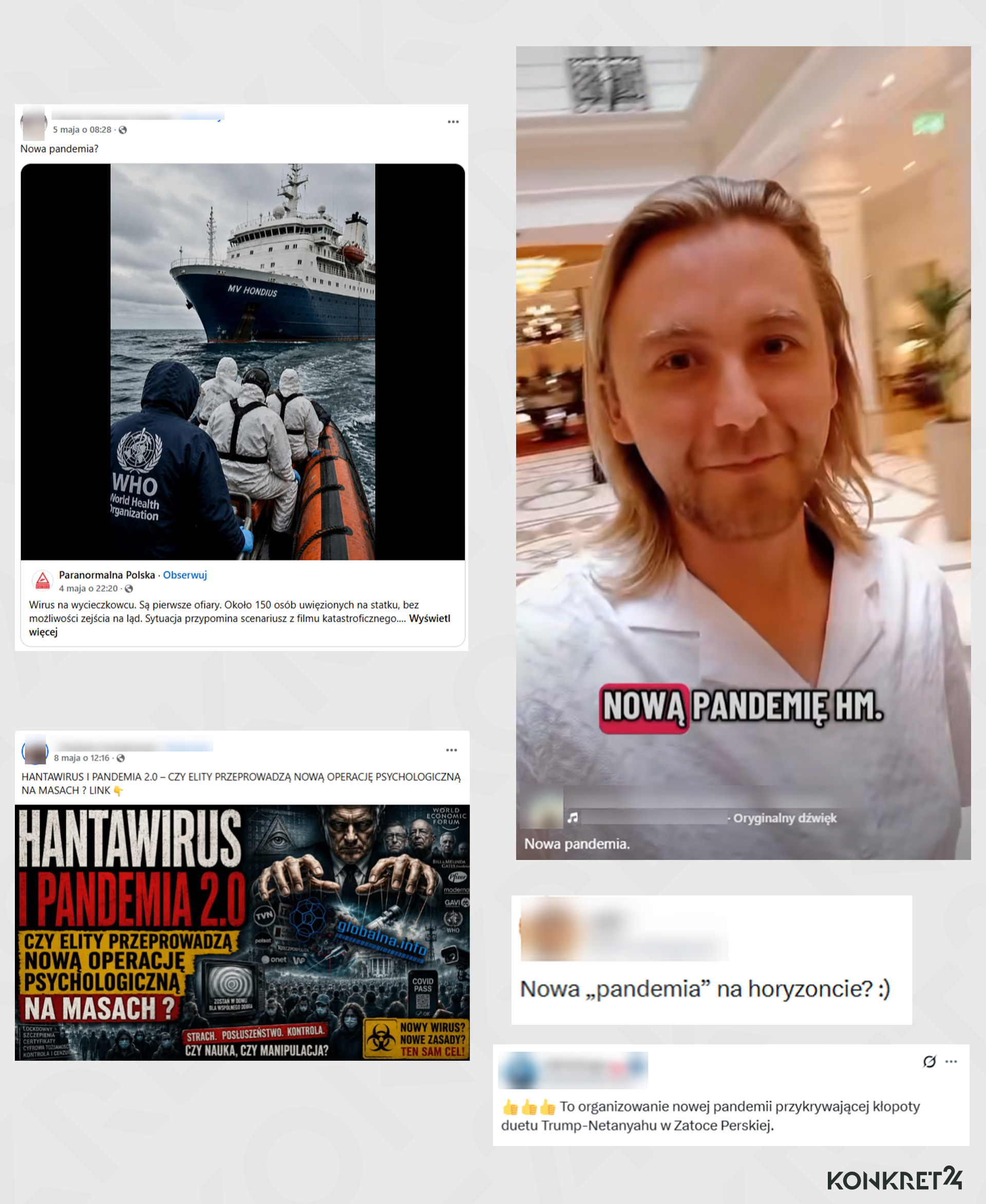 Fałszywa teoria: hantawirus to początek nowej, według niektórych zaplanowanej pandemii 