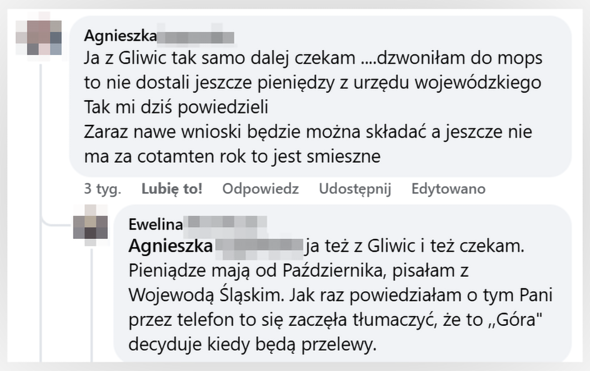 Korespondencja internautów w sprawie bonu energetycznego