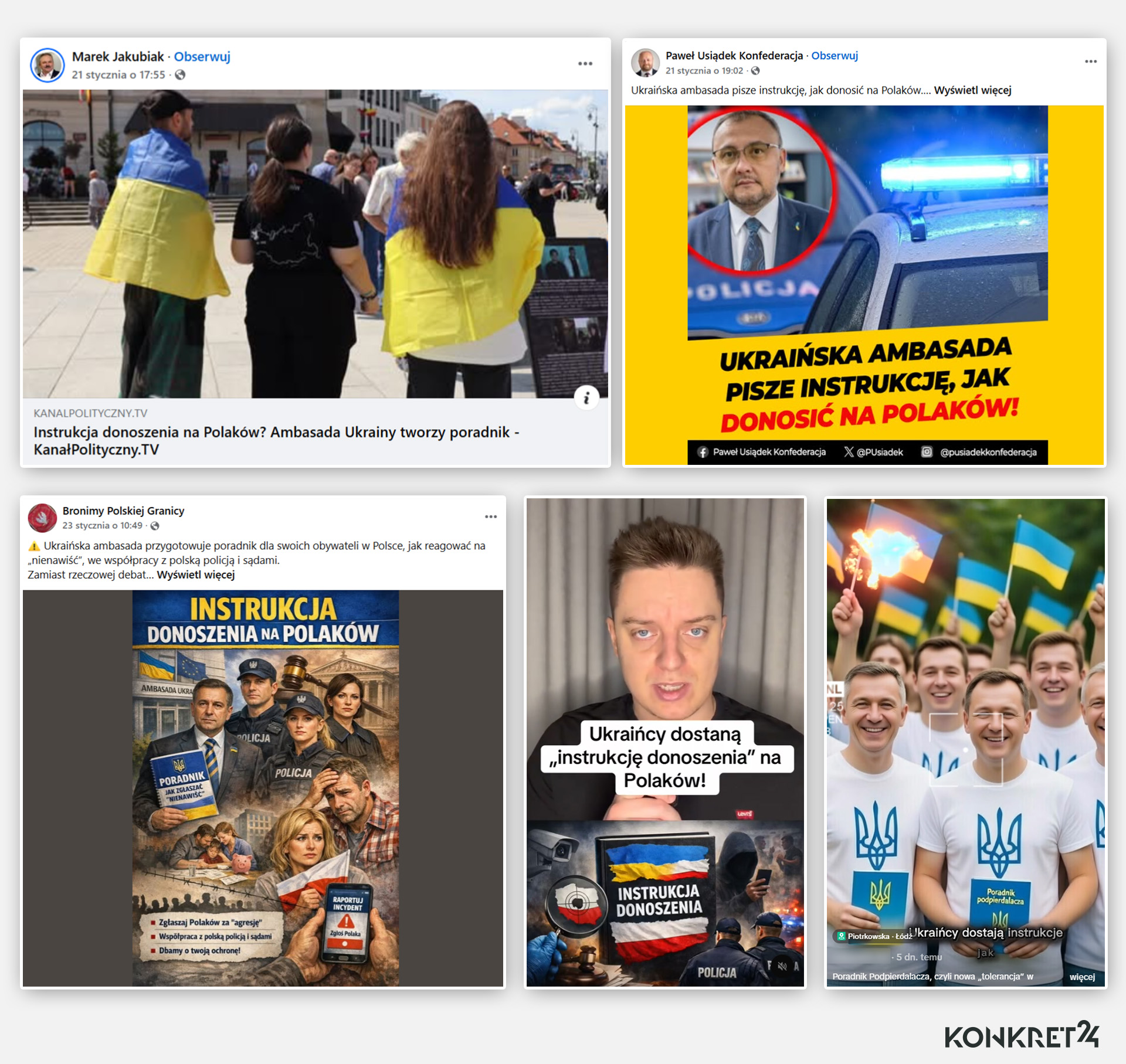 Fałszywy przekaz o "instrukcji donoszenia na Polaków" promują między innymi prawicowi politycy