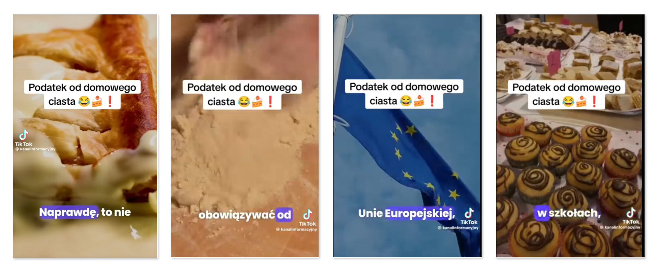 Film z fake newsem o podatku od ciast krążący na Facebooku