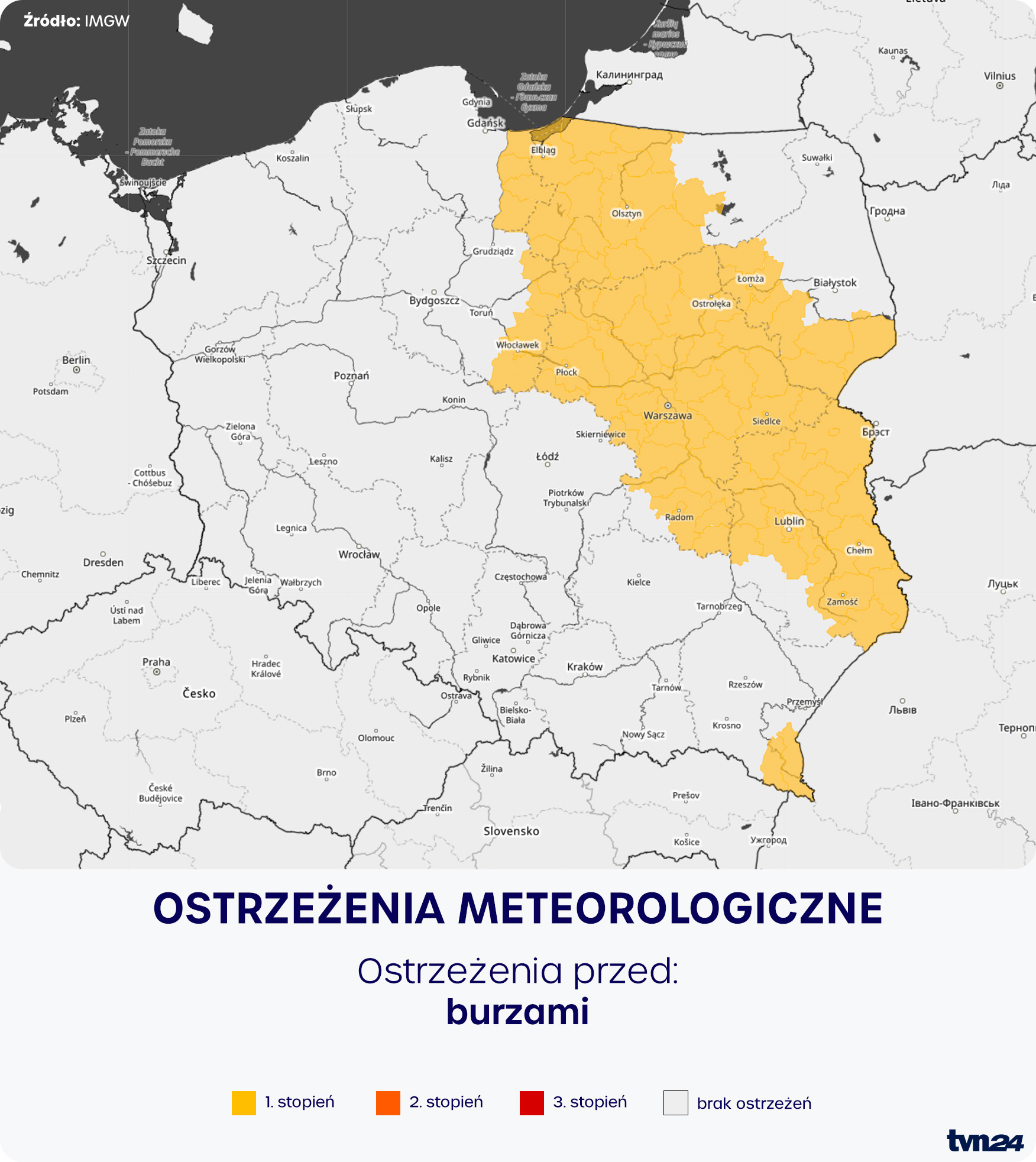 Ostrzeżenia meteorologiczne IMGW
