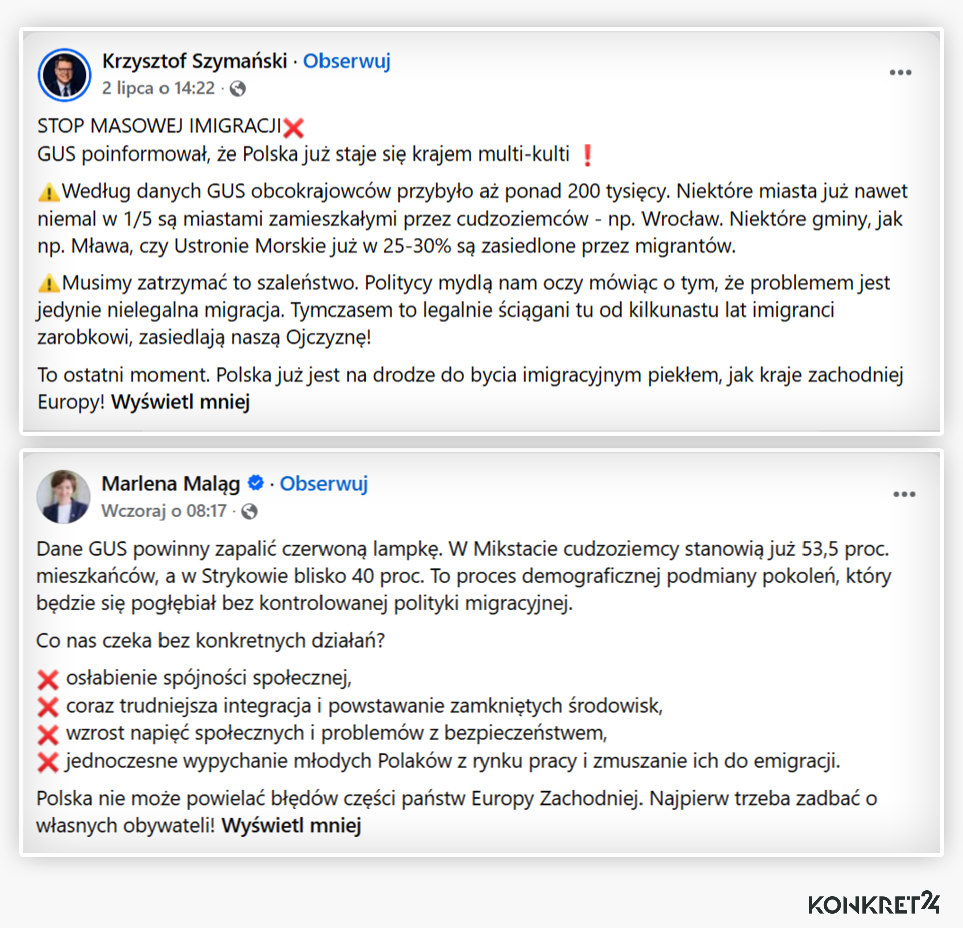 Politycy wykorzystali dane do forsowania swoich narracji
