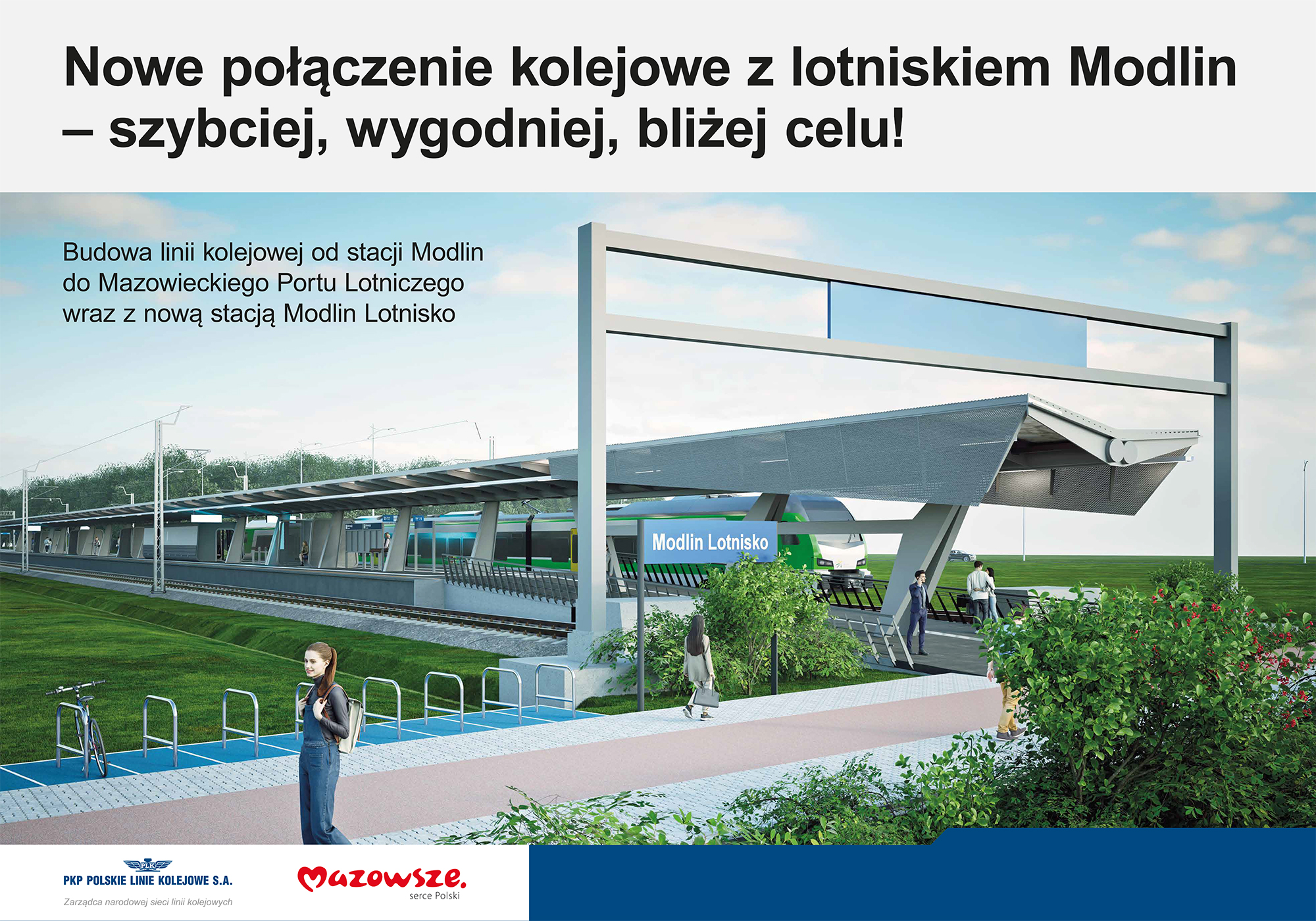 Stacja Modlin Lotnisko na wizualizacji