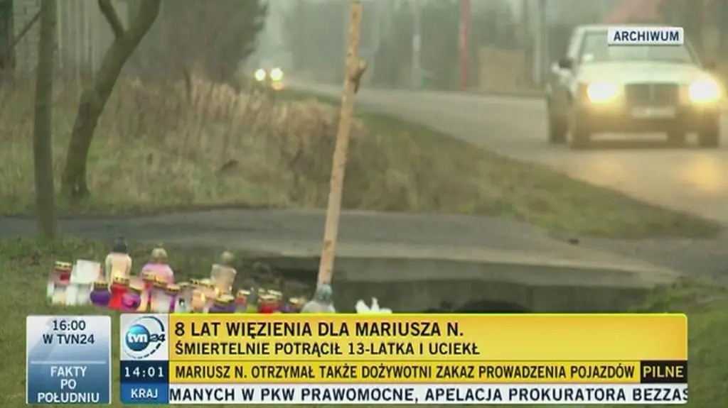 8 lat więzienia dla Mariusza N.