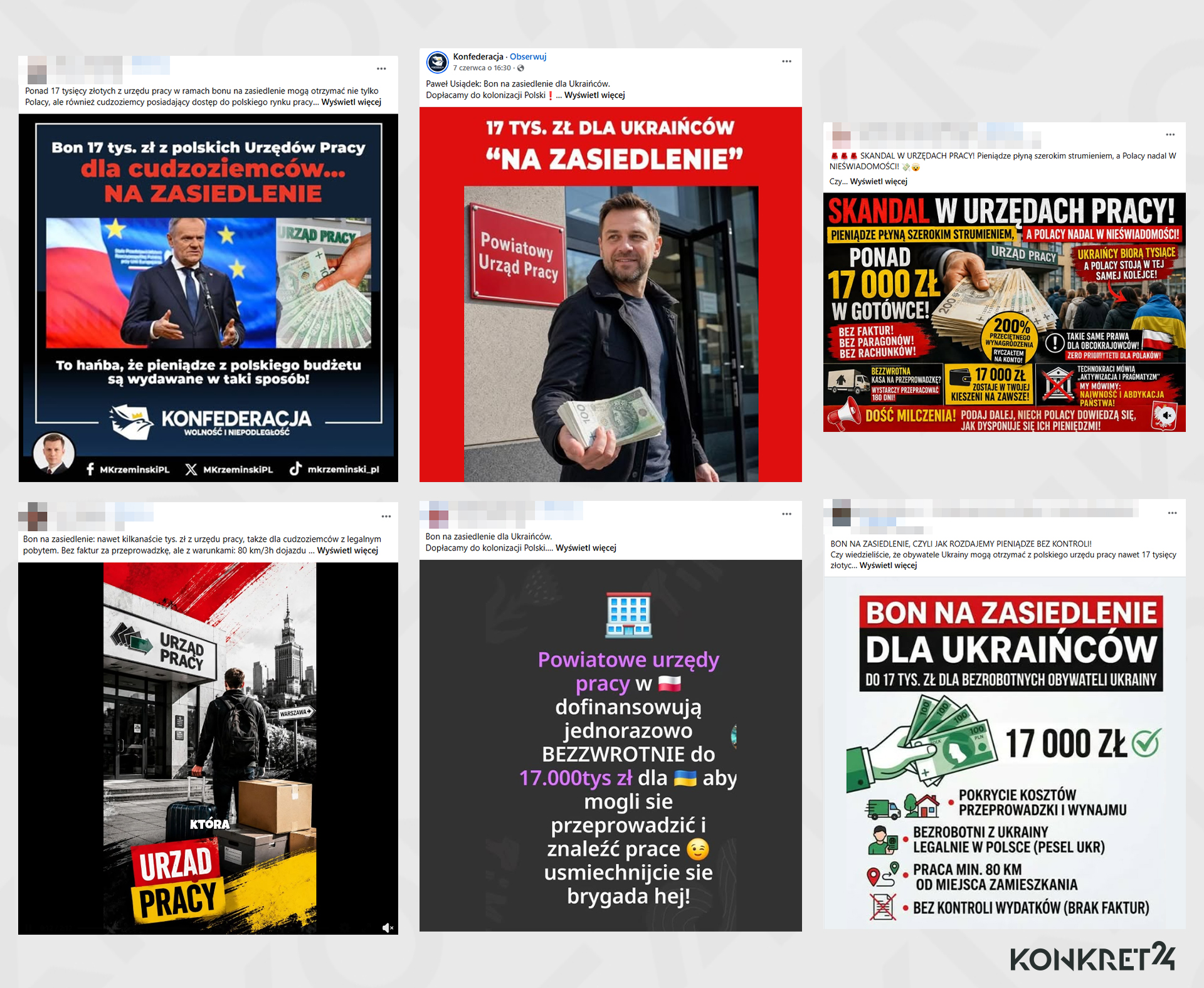 Przekaz o bonie na 17 tys. zł na zasiedlenie nagłośniła na Facebooku Konfederacja - i szybko powstał fake news, że to specjalne świadczenie dla Ukraińców  