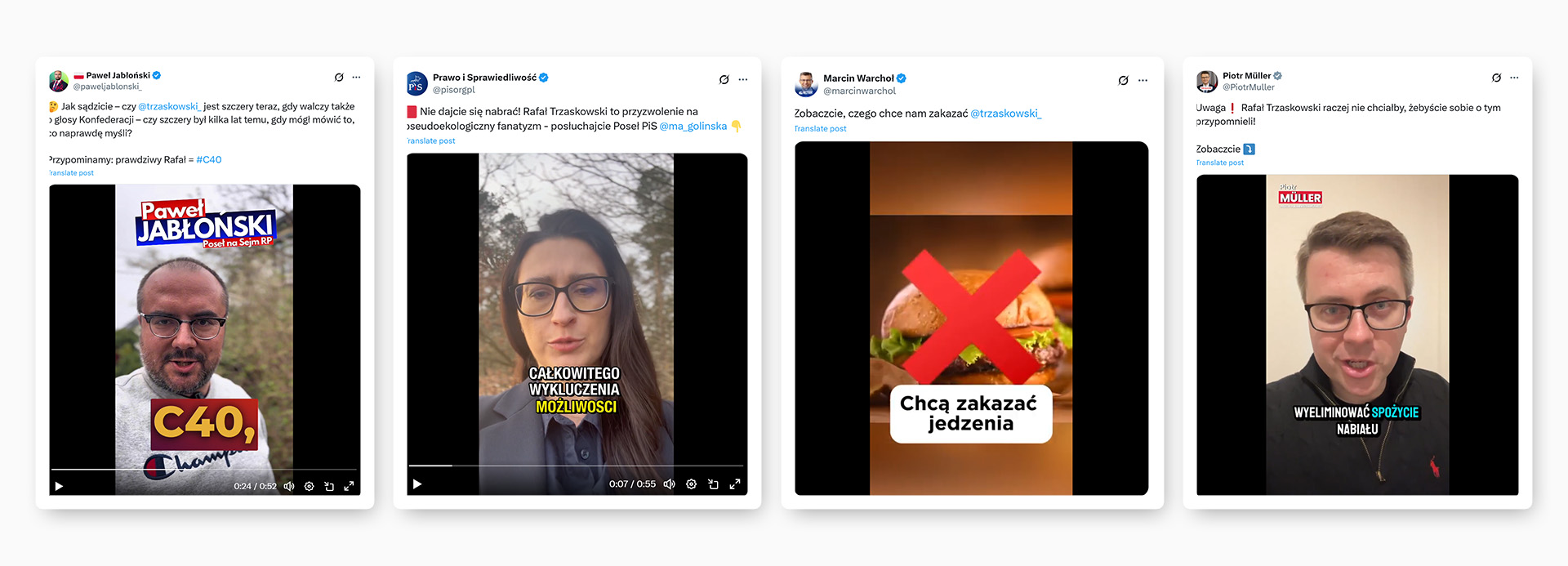 Politycy opozycji nagrywają filmy o C40 Cities, twierdząc, że Trzaskowski popiera jakieś rzekome zakazy 