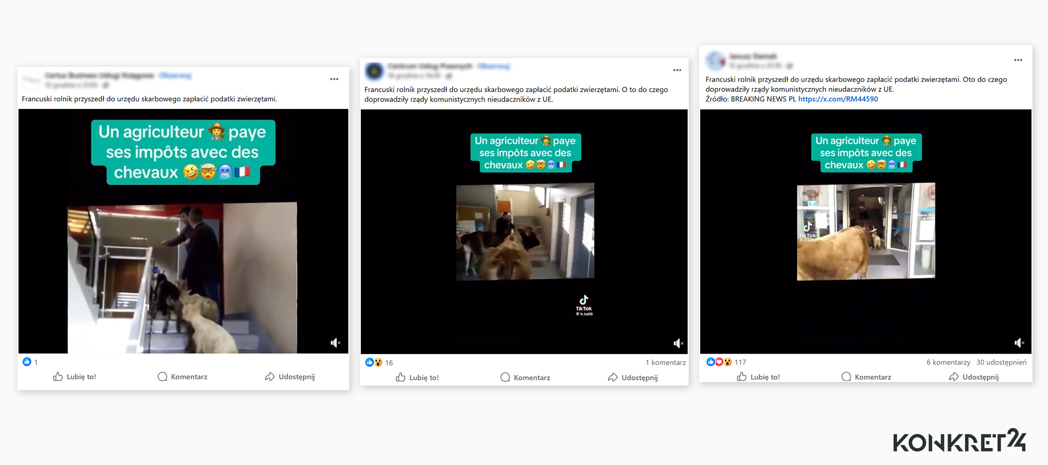 Nagranie rozpowszechniane jest też na Facebooku