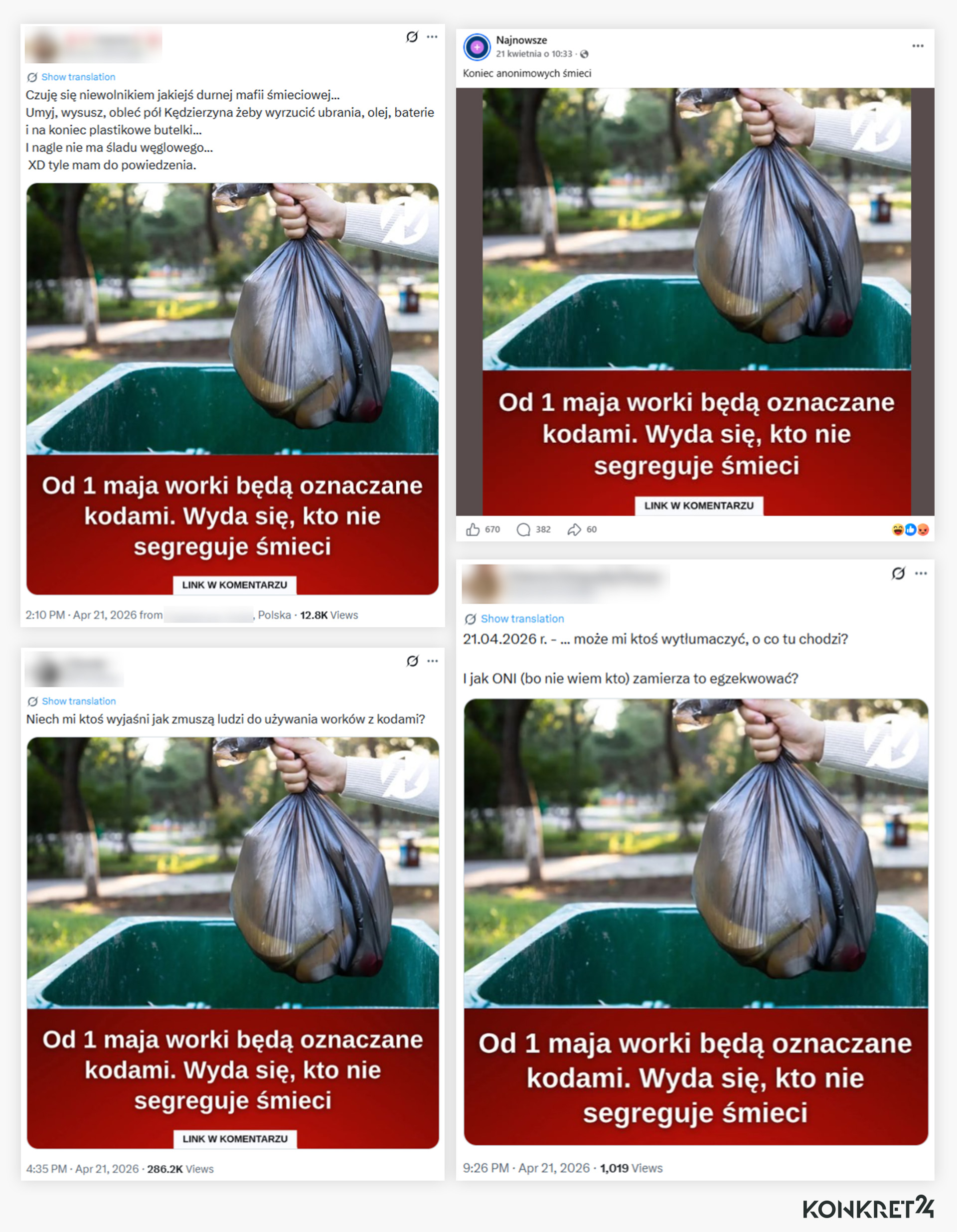 Przekaz o zmianie wchodzącej w życie 1 maja wprowadza w błąd