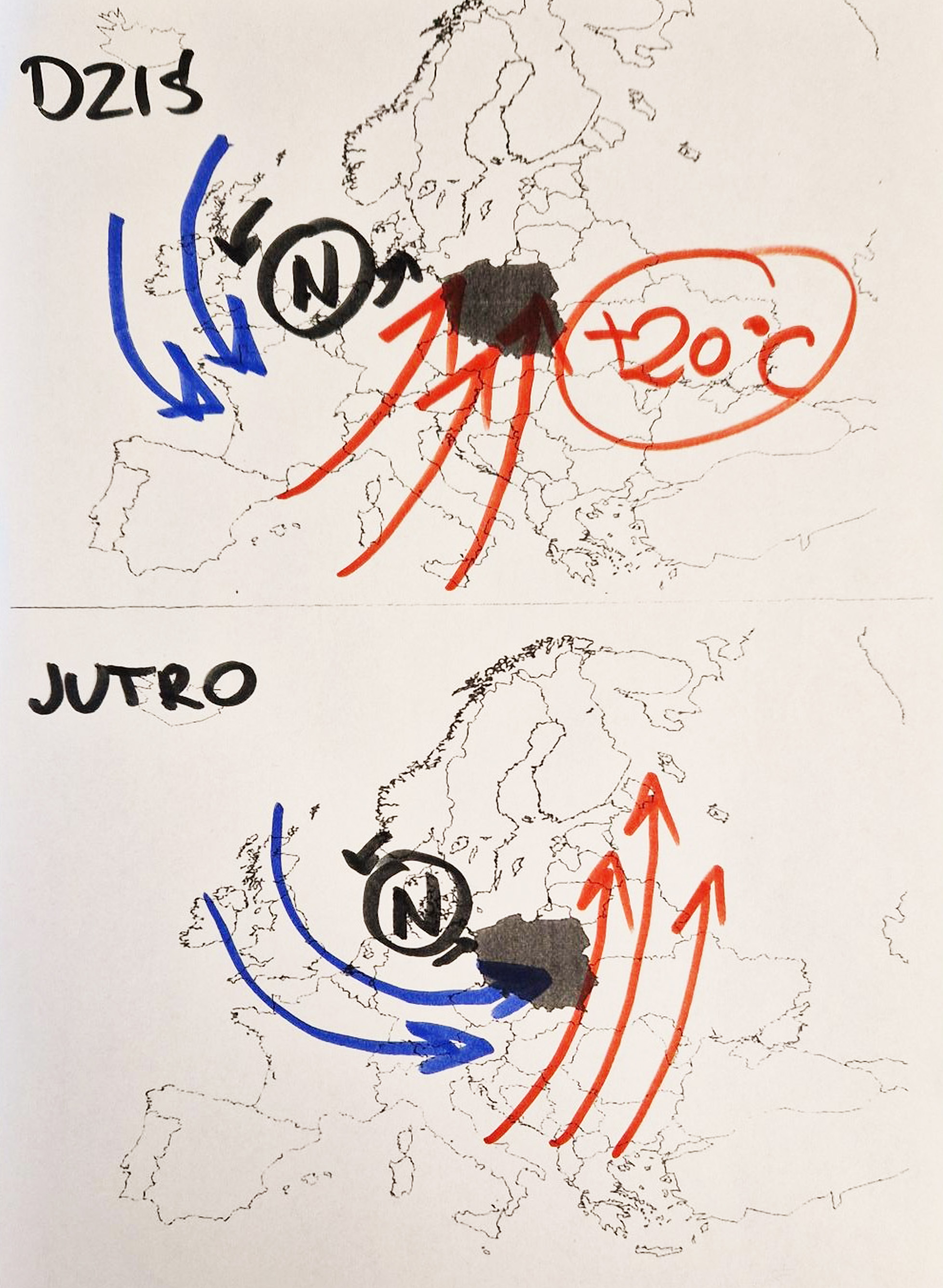 Sytuacja pogodowa nad Europą