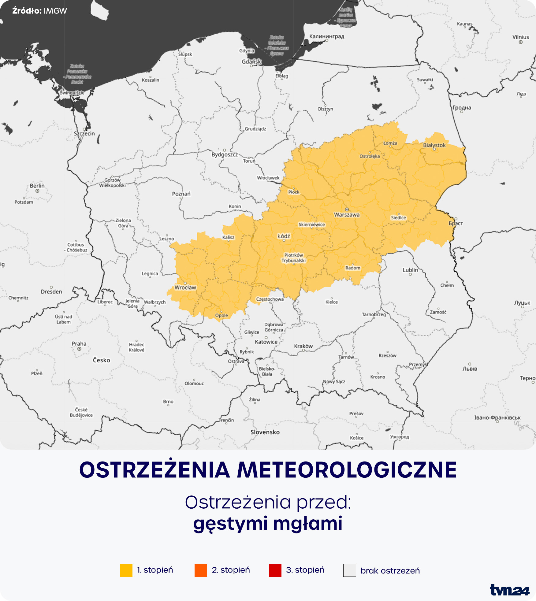 Ostrzeżenia meteorologiczne IMGW