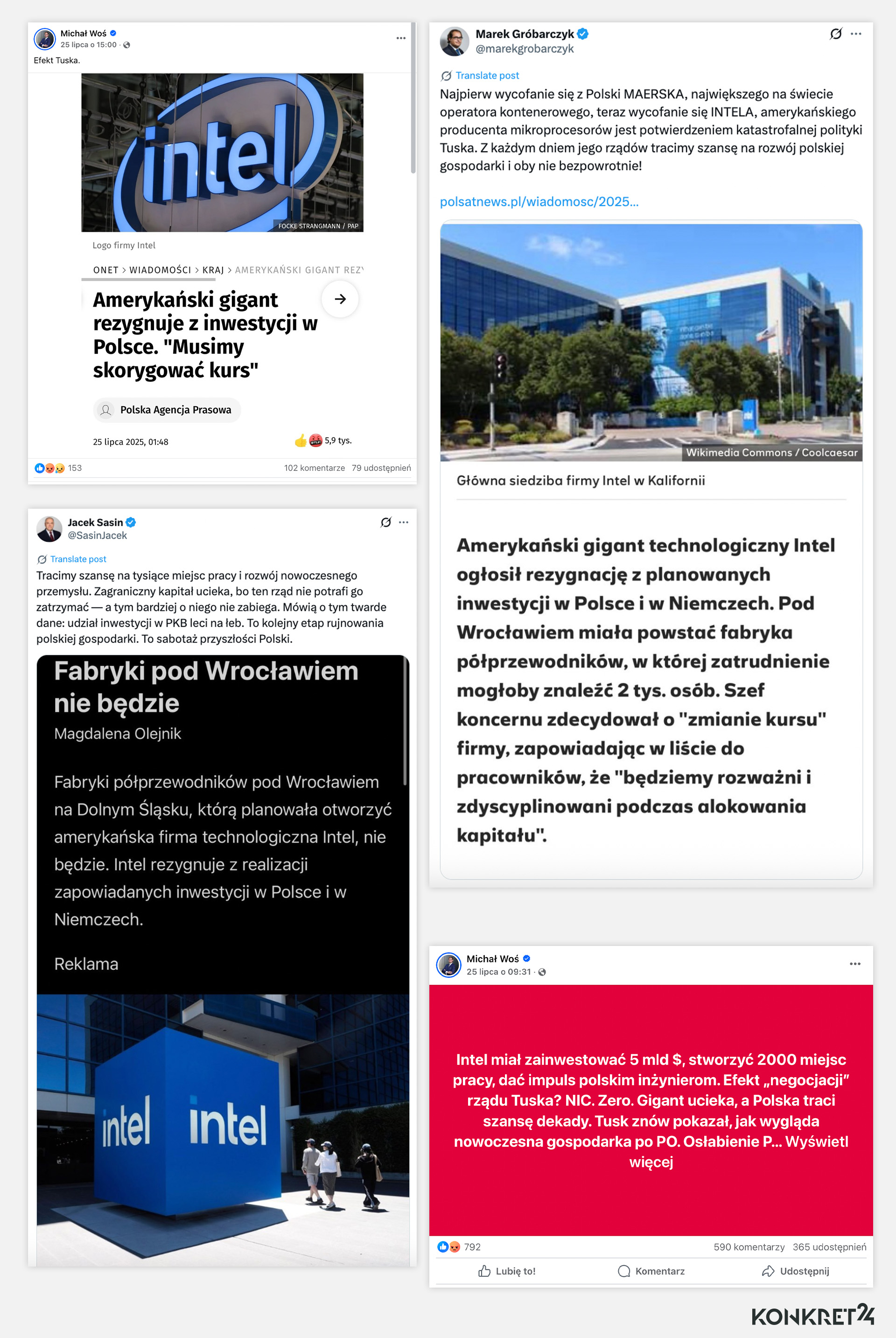 Wprowadzające w błąd wpisy polityków PiS