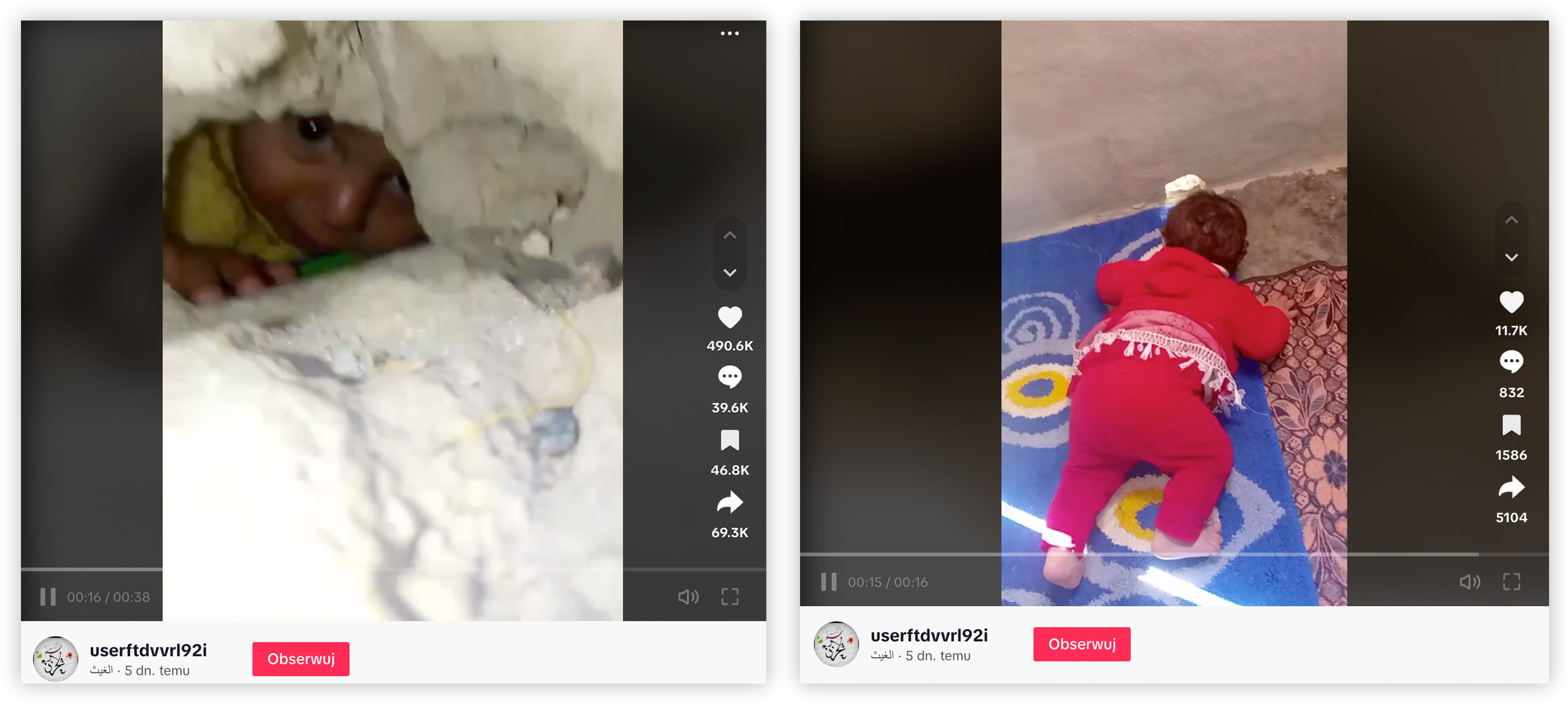 Publikacje filmu z 26 października 2024 roku, które pokazują rzeczywisty kontekst sceny z dzieckiem