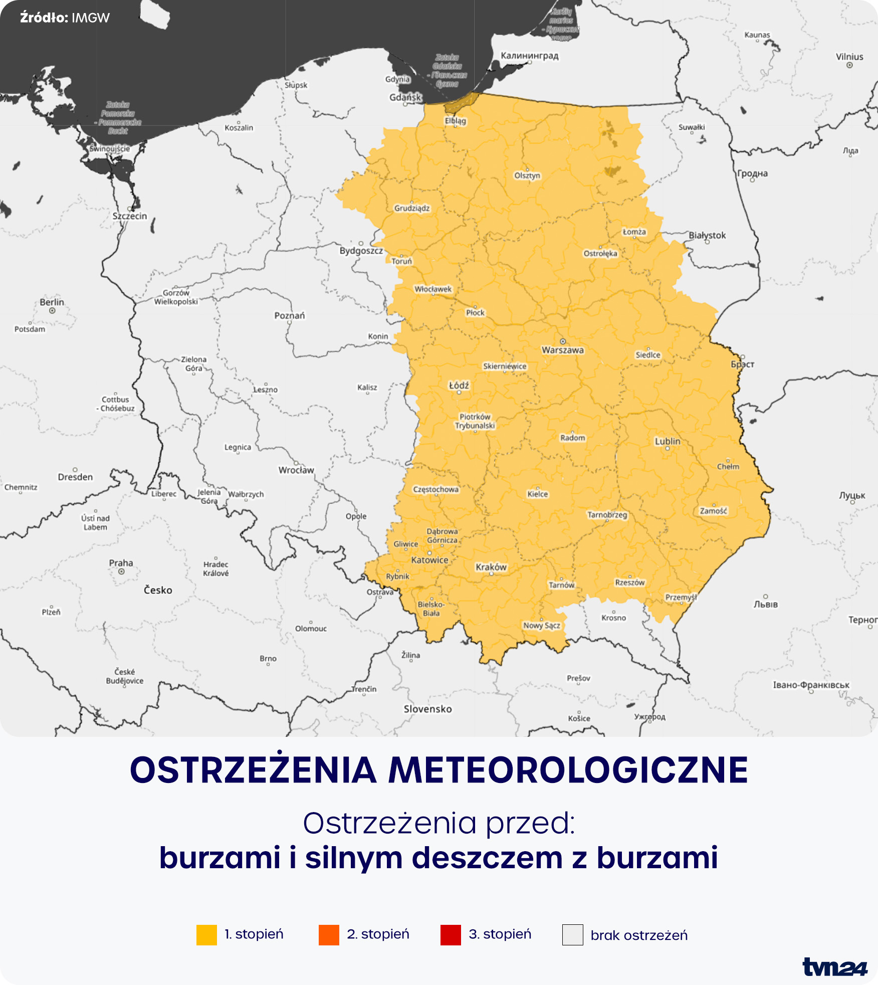 Ostrzeżenia meteorologiczne IMGW