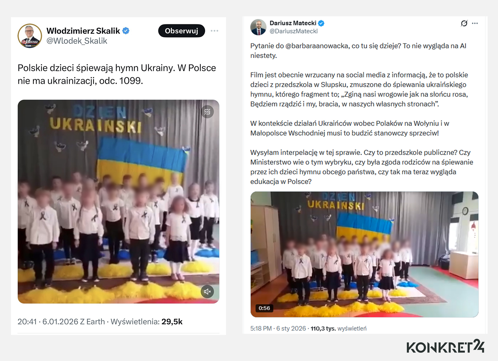 Politycy prawicy wykorzystali stare nagranie z dziećmi do antyukraińskiej narracji 