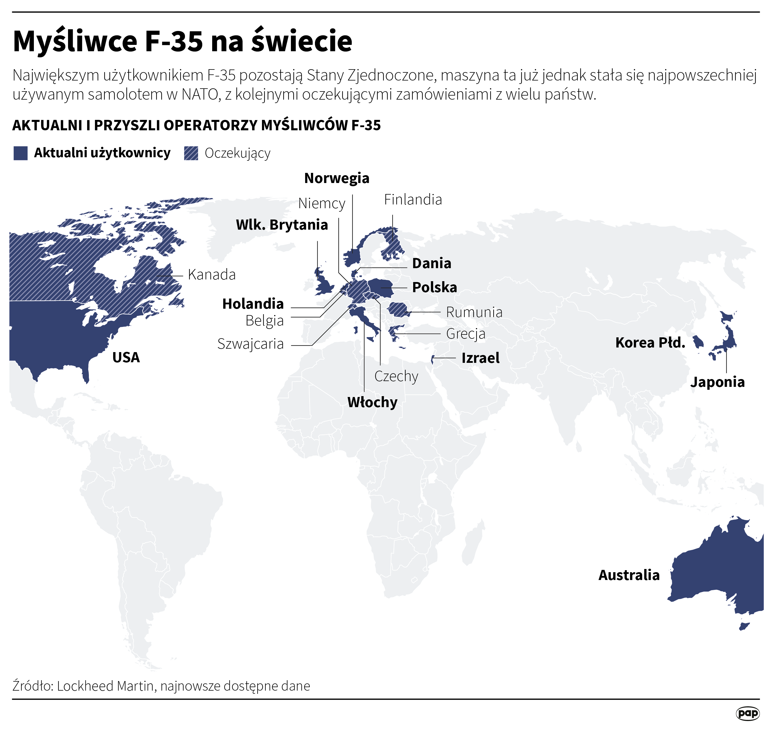 Myśliwce F-35 na świecie