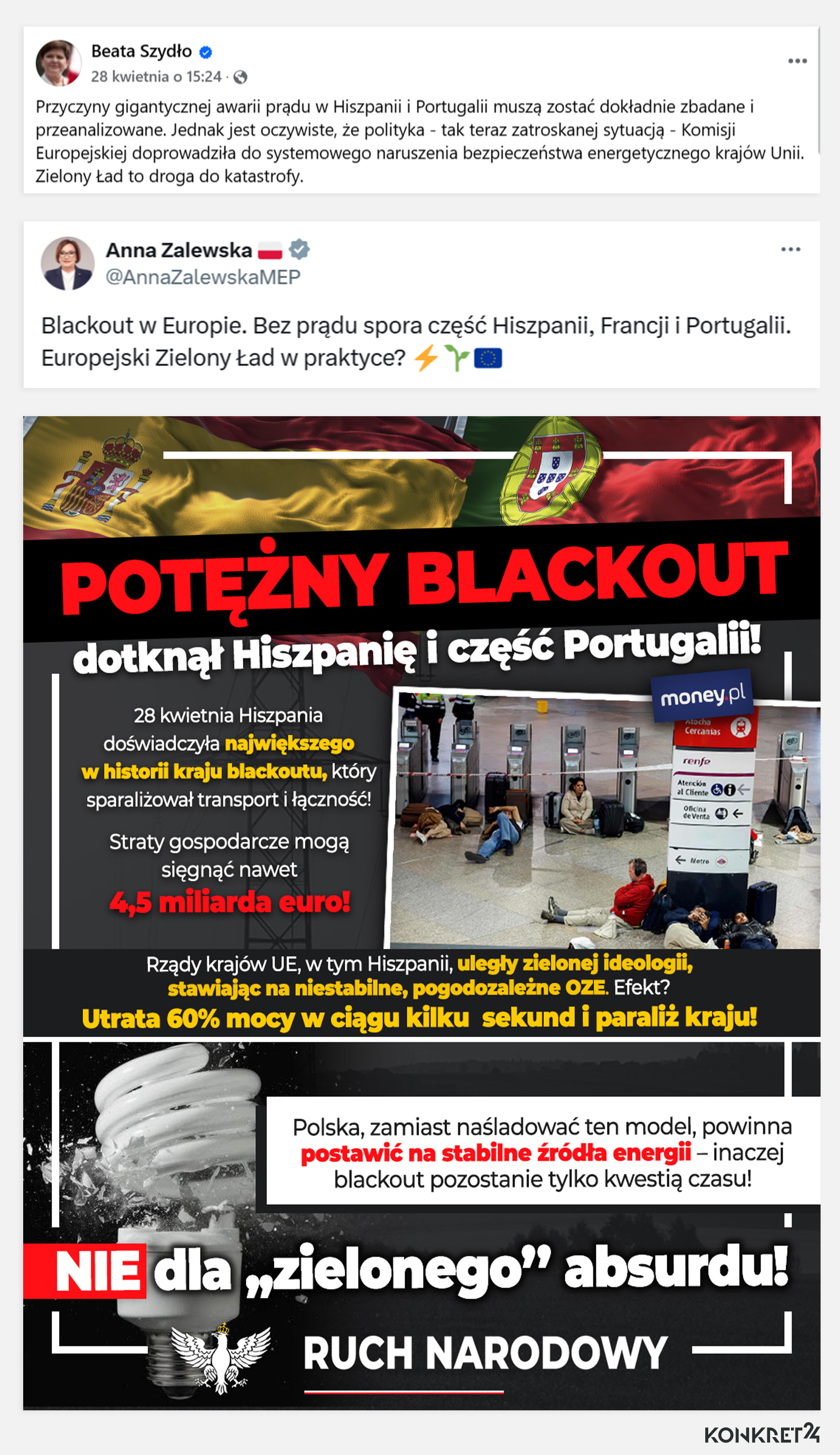 Wpisy łączące blackout z Zielonym Ładem i polityką UE
