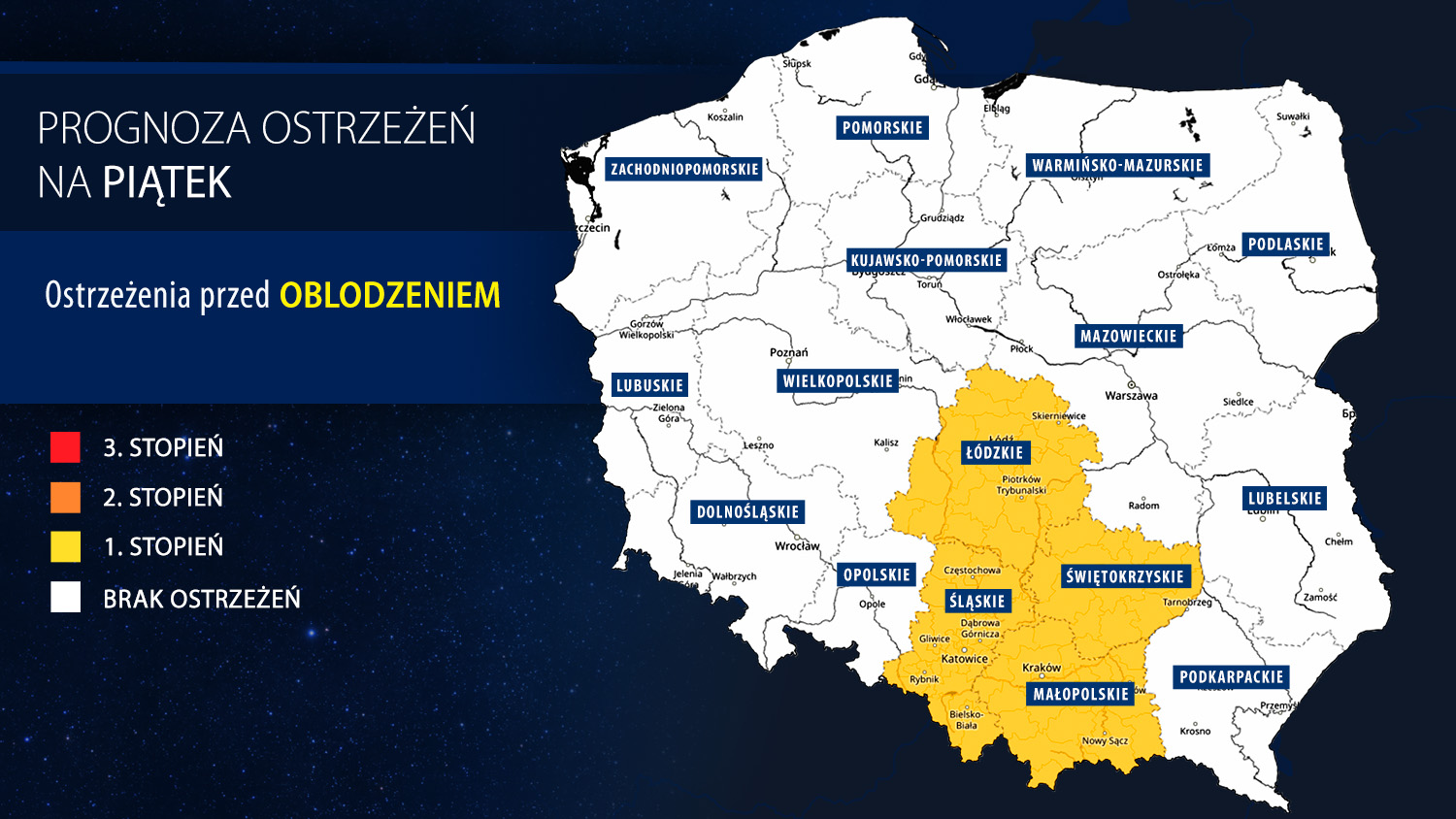 Prognoza zagrożeń na piątek