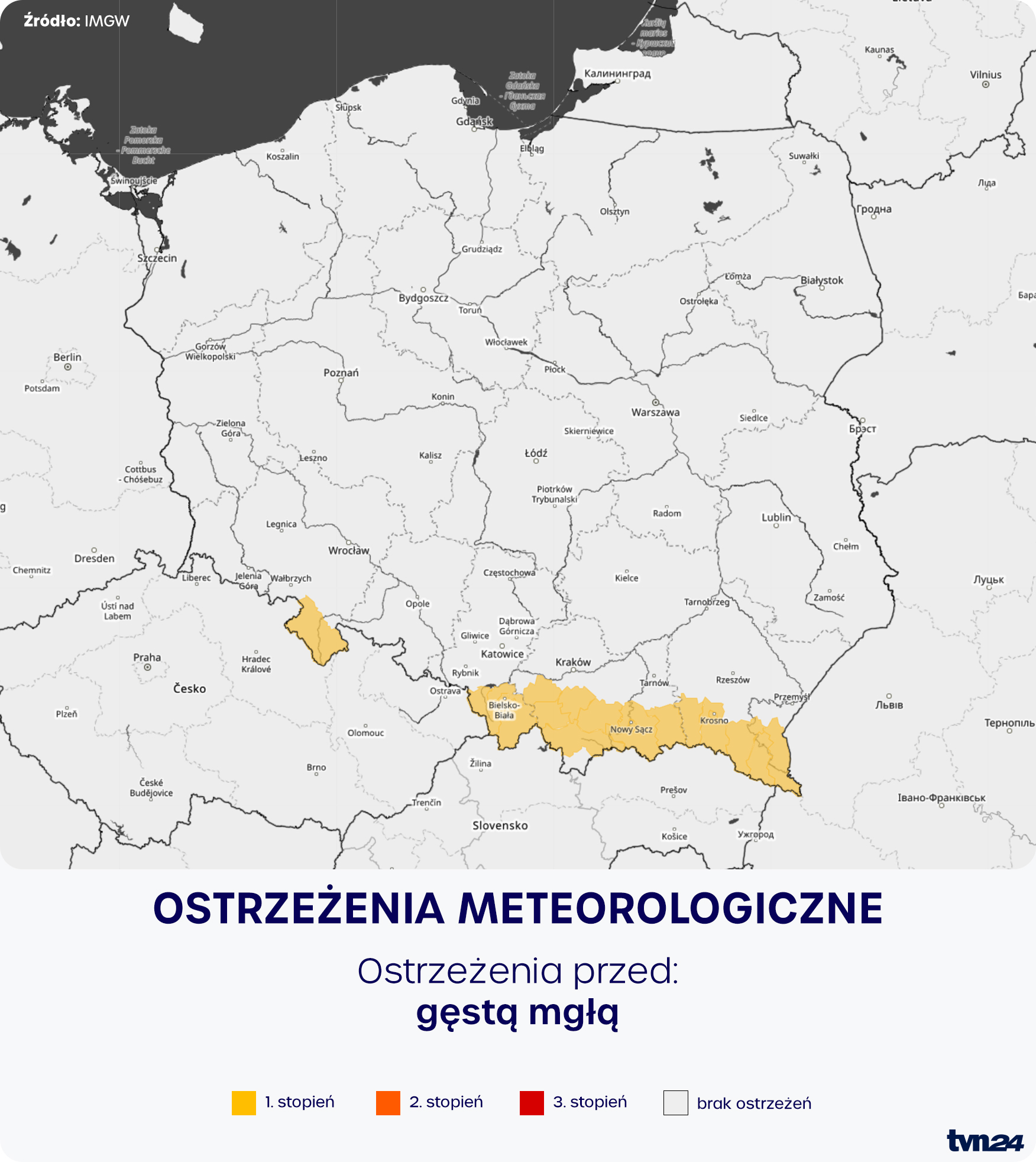 Ostrzeżenia meteorologiczne IMGW