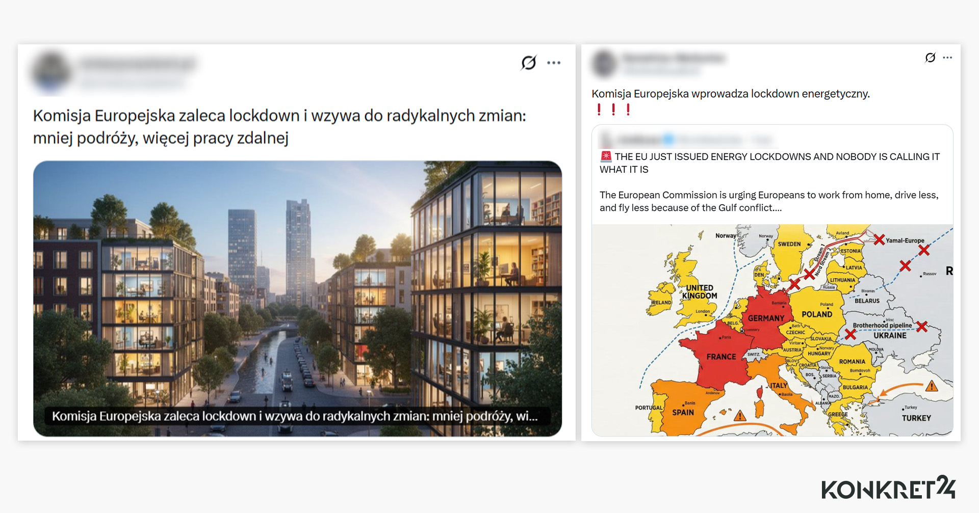 Internauci straszą lockdownem "wprowadzanym przez Komisję Europejską"
