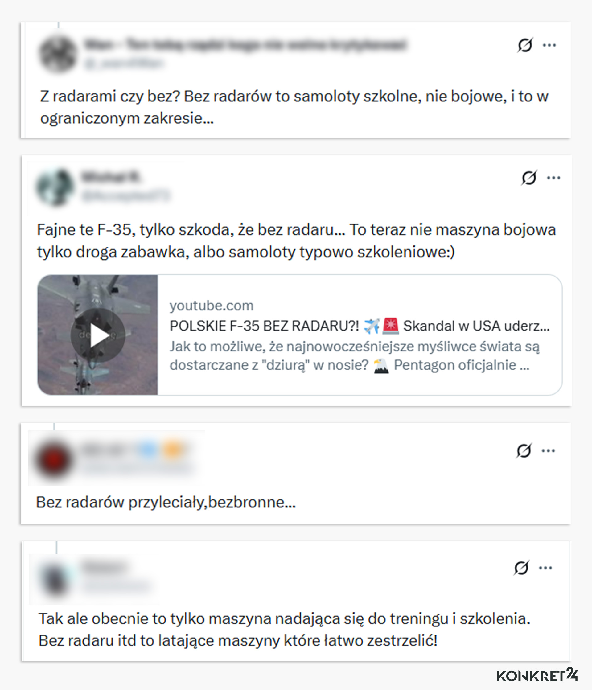 Teza o "F-35 bez radarów" szybko niosła się w mediach społecznościowych