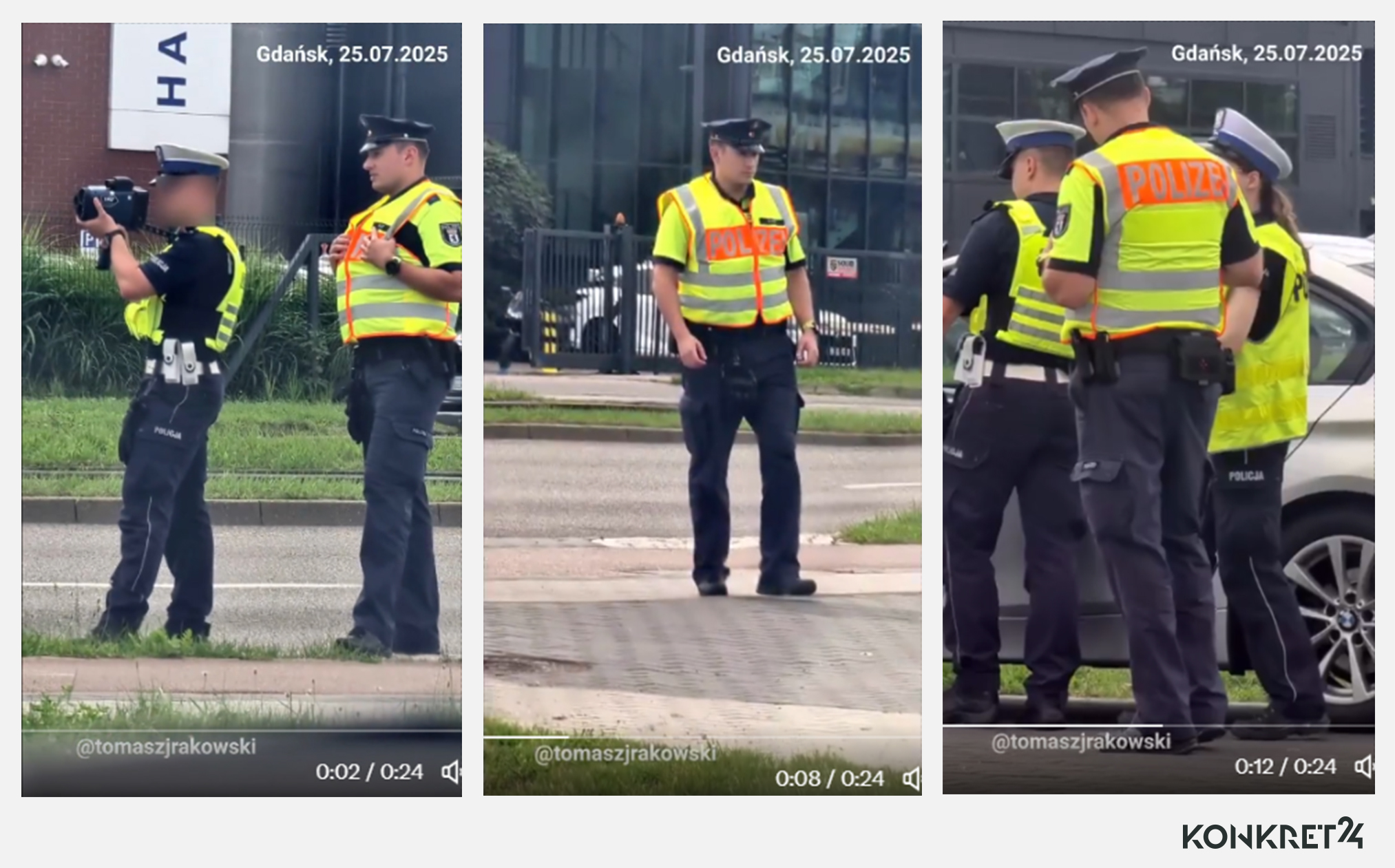 Polityk PiS swój komentarz w serwisie X z uwagami na temat niemieckich policjantów zilustrował nagraniem 