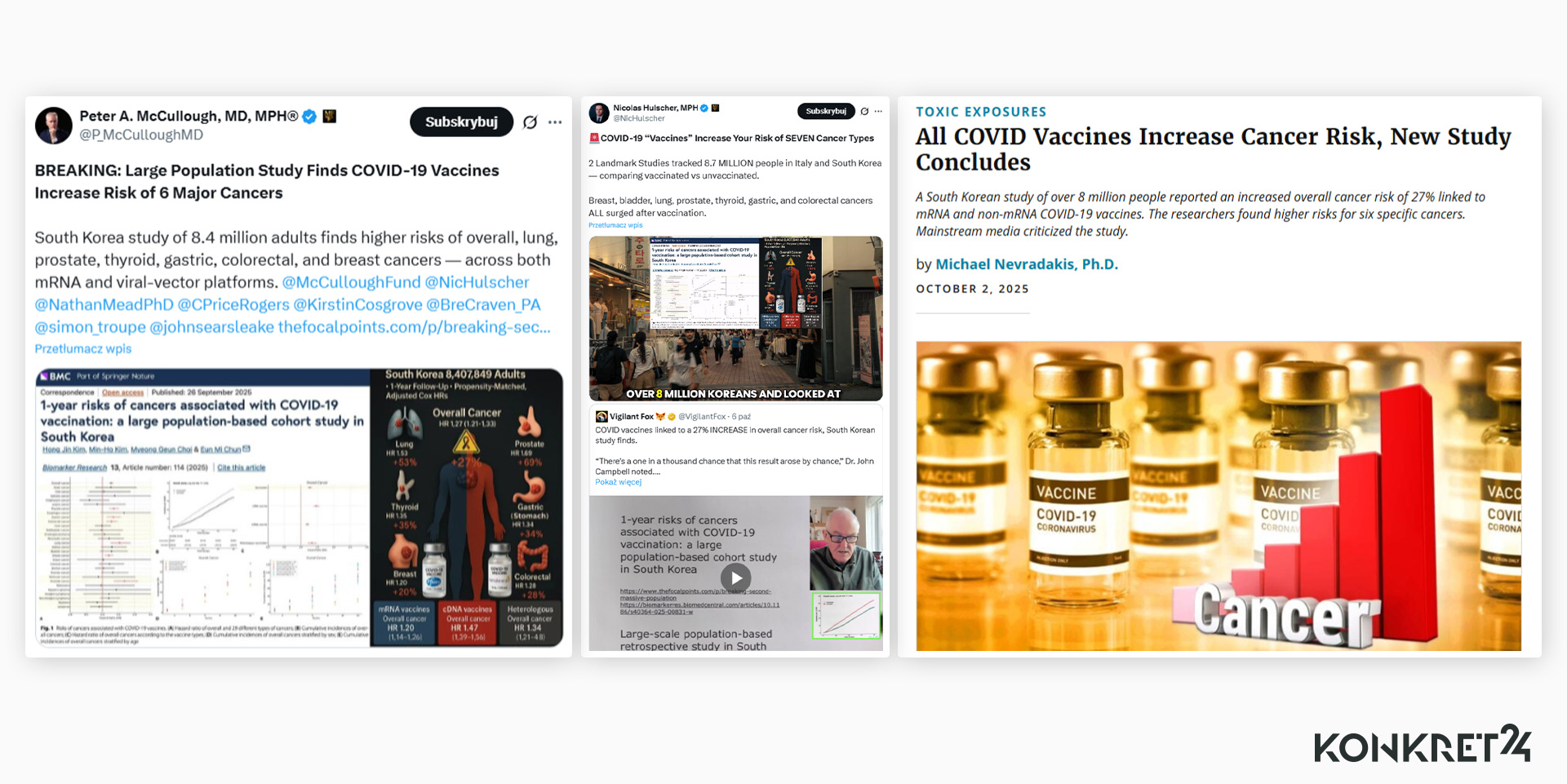 Anglojęzyczne wpisy i artykuły o koreańskim badaniu