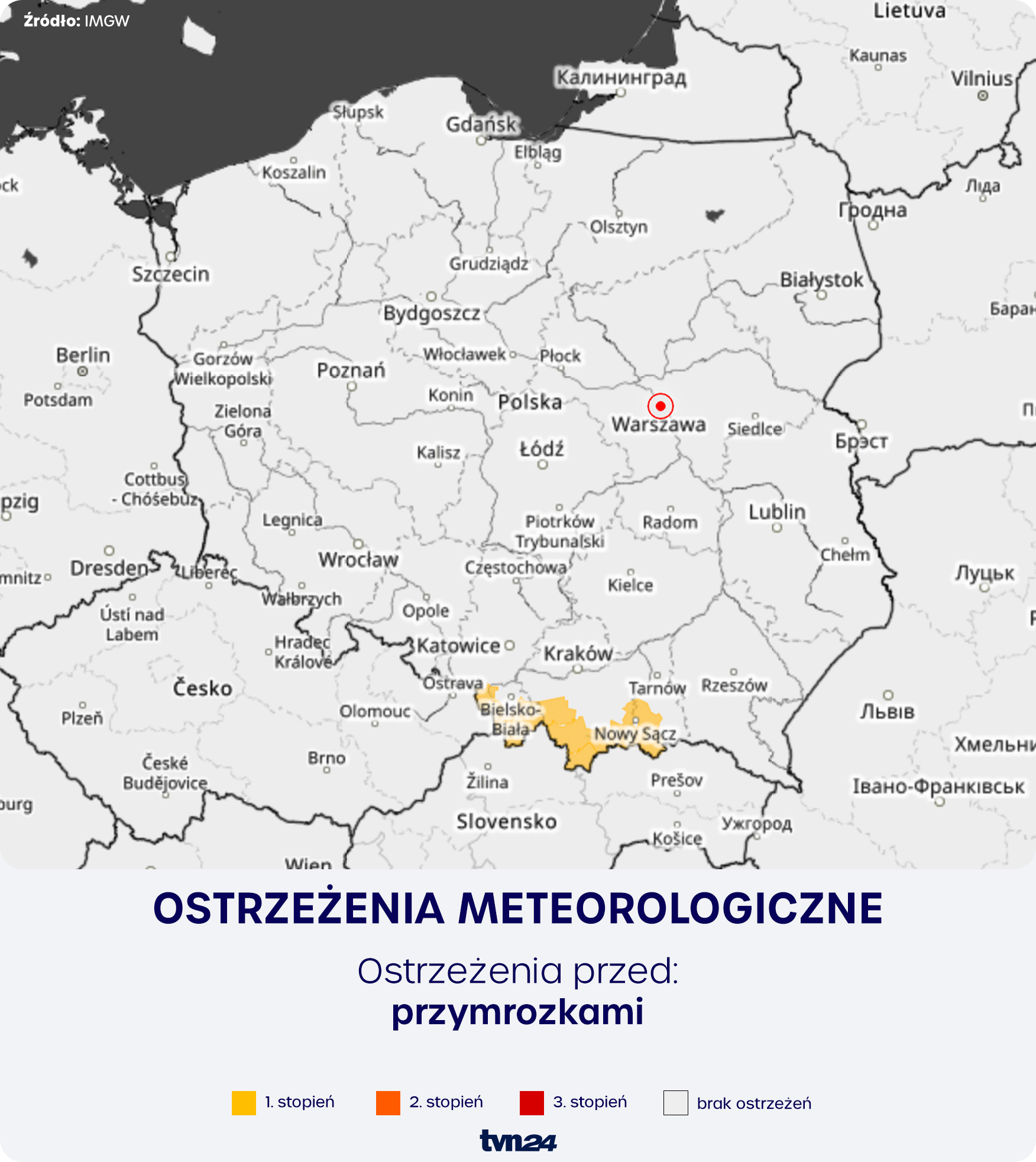 Ostrzeżenia meteorologiczne IMGW