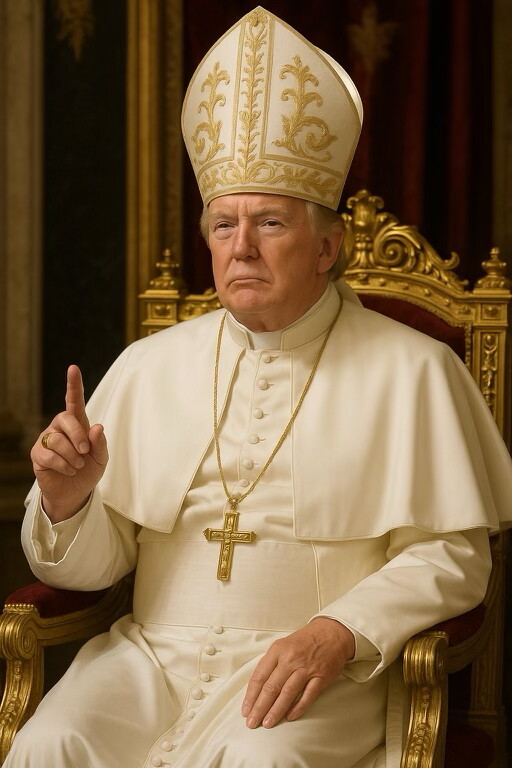 Donald Trump jako papież. Grafikę udostępnił prezydent na swoim profilu