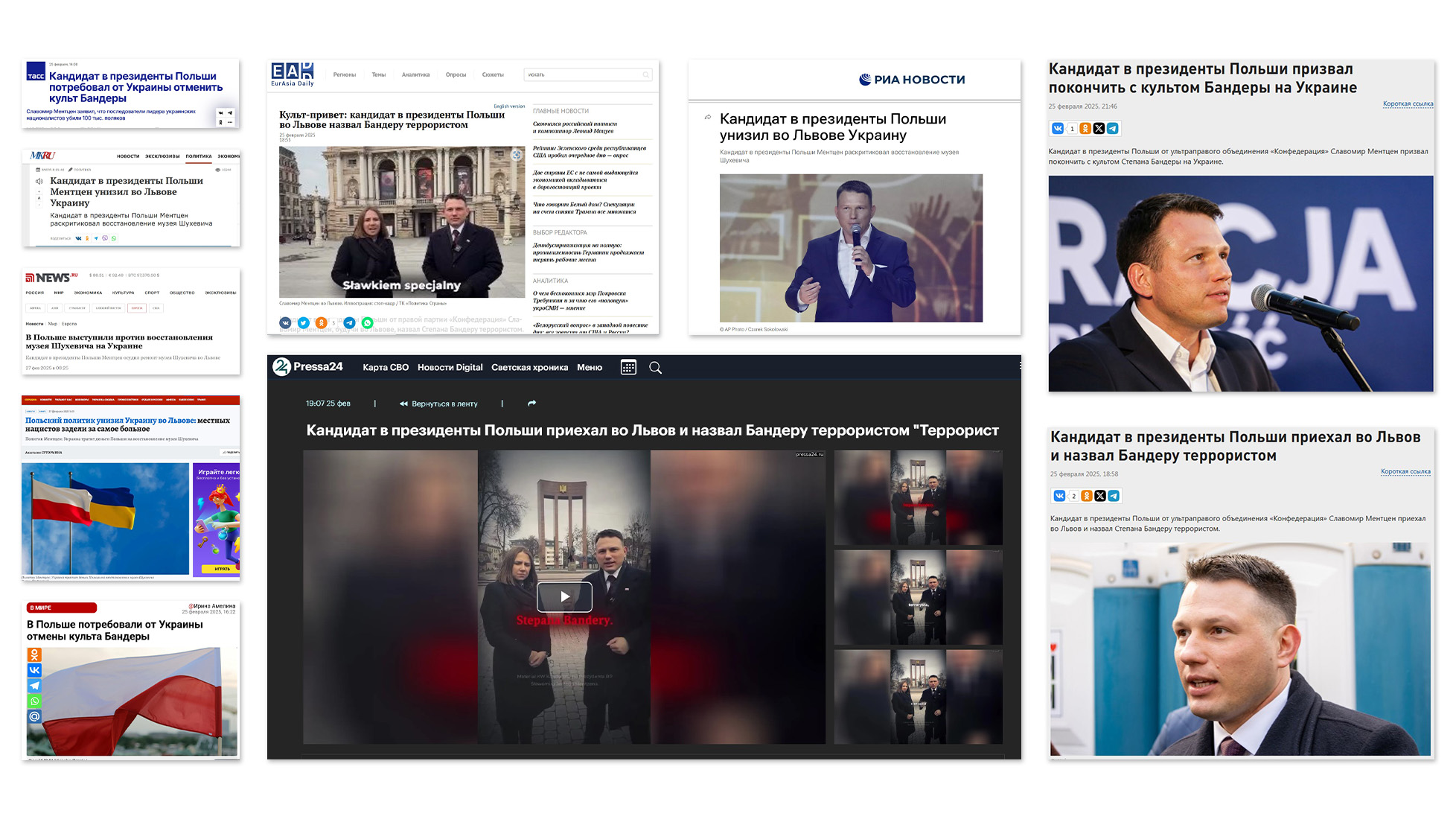 Wypowiedzi Mentzena są zbieżne z antyukraińską propagandą, co chętnie wykorzystują rosyjskie media