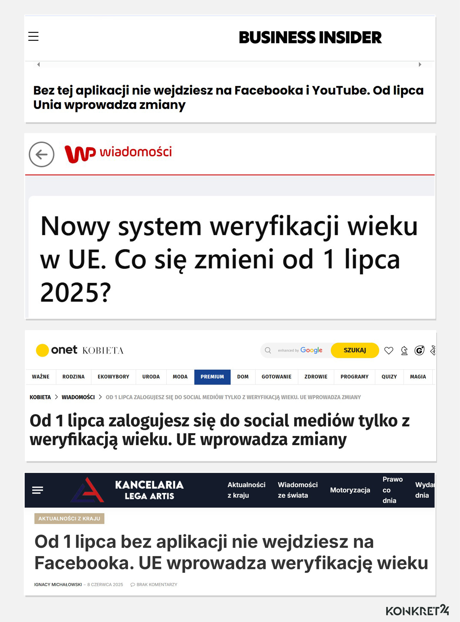 O rzekomych zmianach mających obowiązywać w mediach społecznościowych od 1 lipca informowały serwisy informacyjne - wprowadzając w błąd