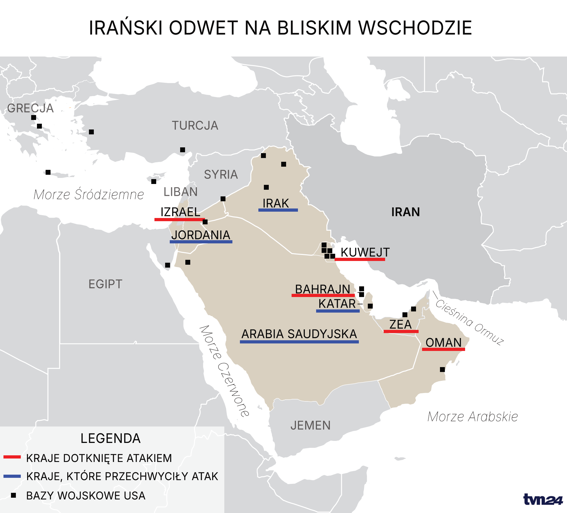 Irański odwet na Bliskim Wschodzie