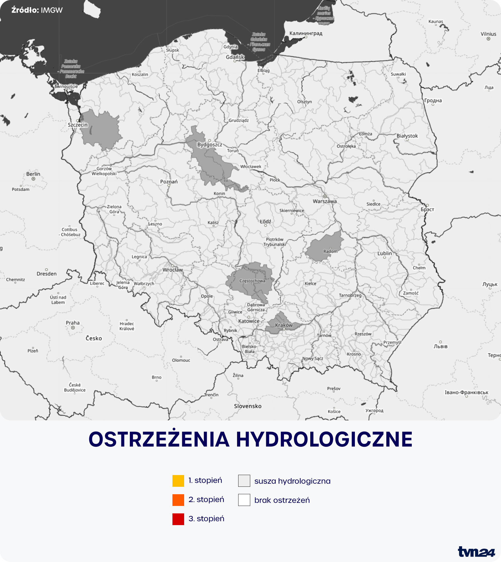 Ostrzeżenia hydrologiczne IMGW