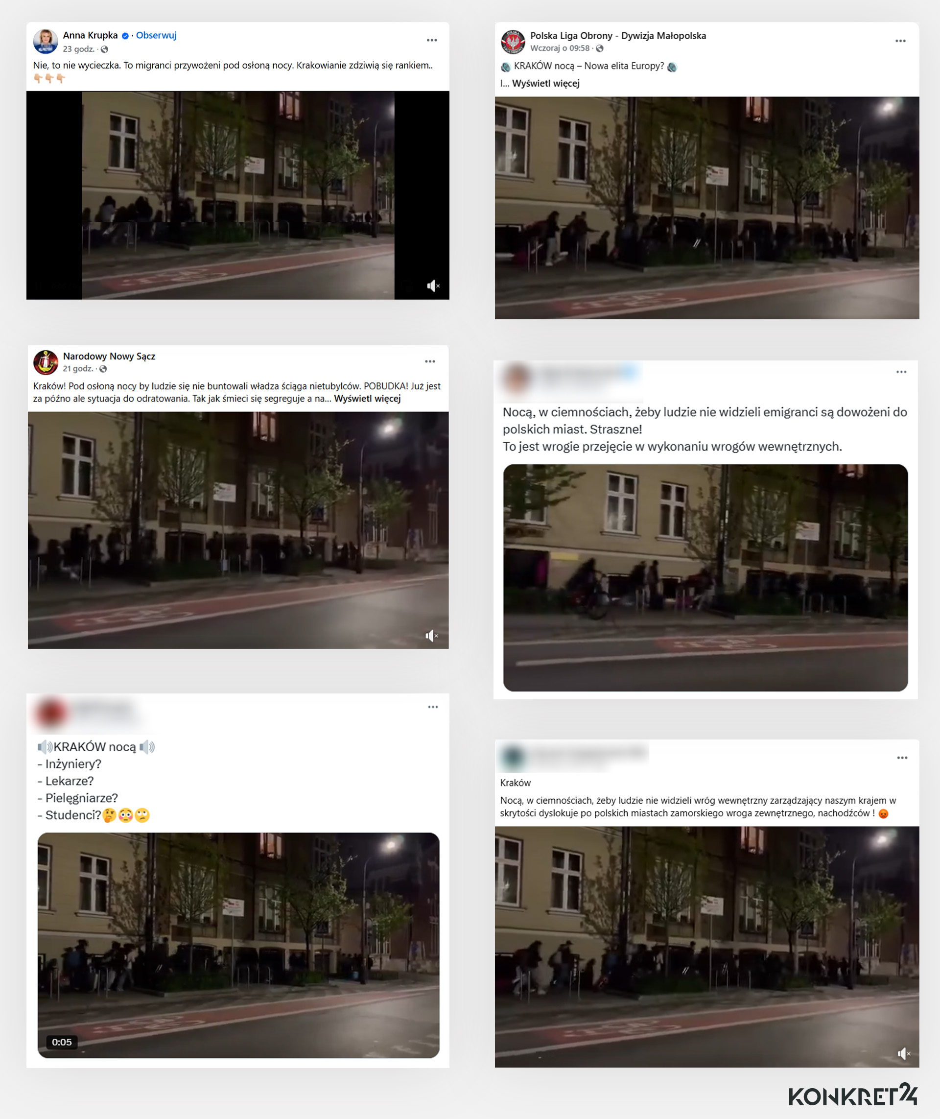 Nagranie z Krakowa masowo udostępniano z fałszywymi opisami uderzającymi w migrantów