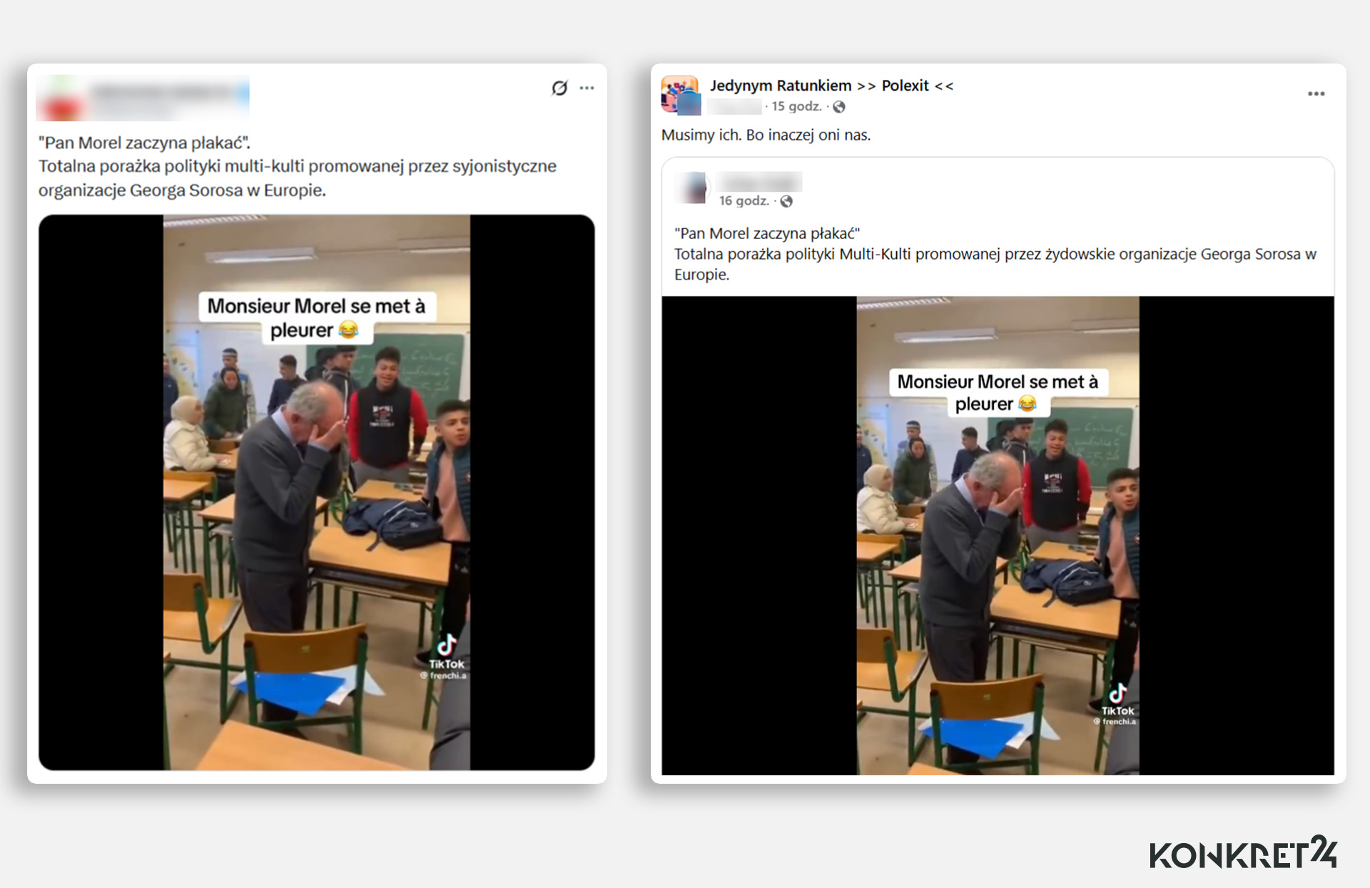 Wideo krążyło w serwisie X i na Facebooku
