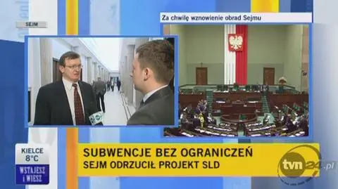 A tak głosowanie skomentował Tadeusz Cymański / TVN24