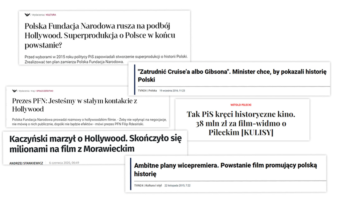 Media o obietnicy PiS na temat hollywoodzkiej produkcji