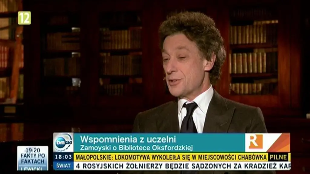 Adam Zamoyski w "Xiegarni" w TVN24