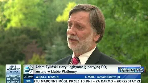 Adam Żylińsk złożył legitymację PO