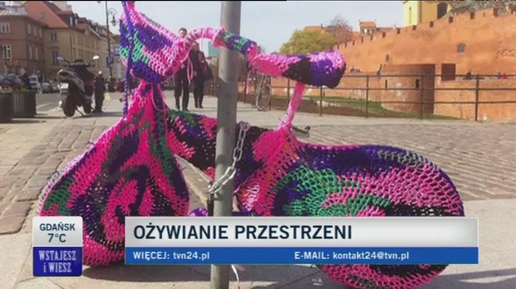 Agata Olek w TVN24 o swoich pracach