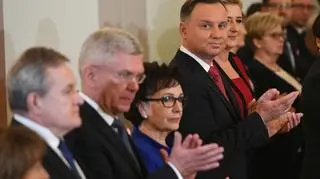 Andrzej Duda odznaczył w poniedziałek Orderem Orła Białego Grażynę Świątecką i Andrzeja Nowaka