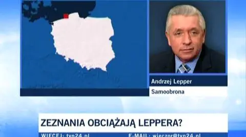 Andzej Lepper o zeznaniach swoich współpracowników