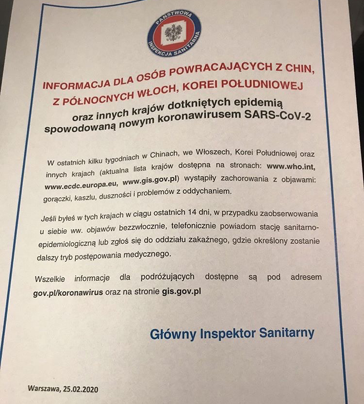 Informacyjna ulotka wydana przez GIS