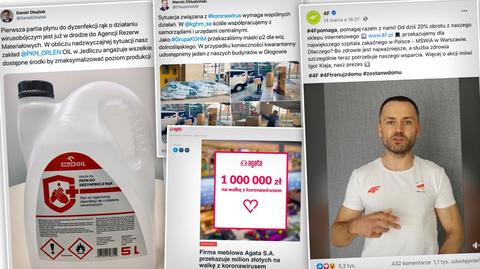 Pieniądze oraz sprzęt. Tak firmy pomagają w walce z koronawirusem